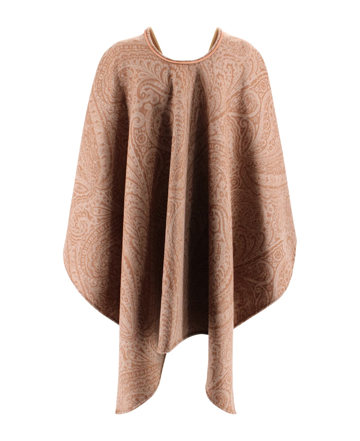 Etro Jacquard Wool And Cashmere Poncho