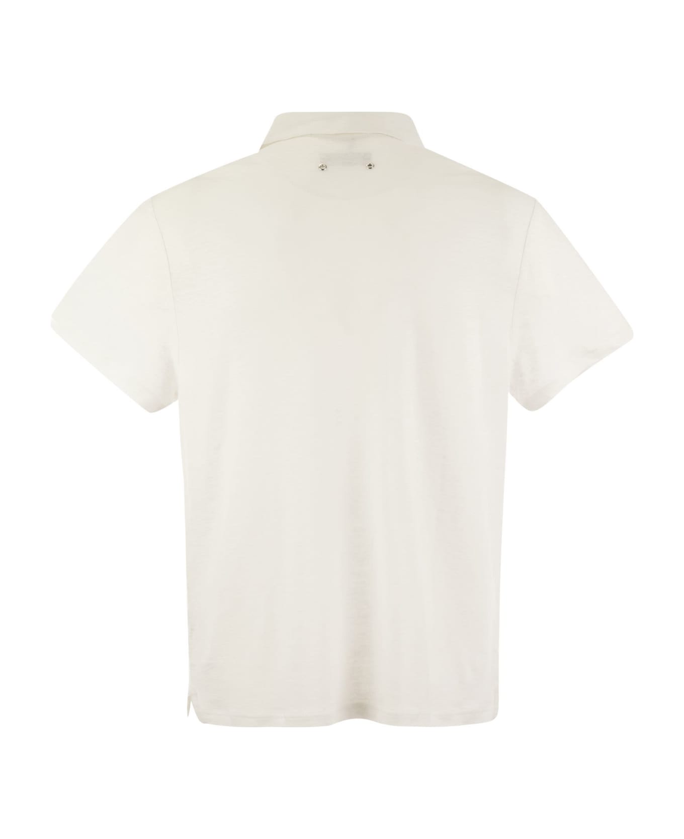 Vilebrequin Short-sleeved Linen Polo Shirt - White