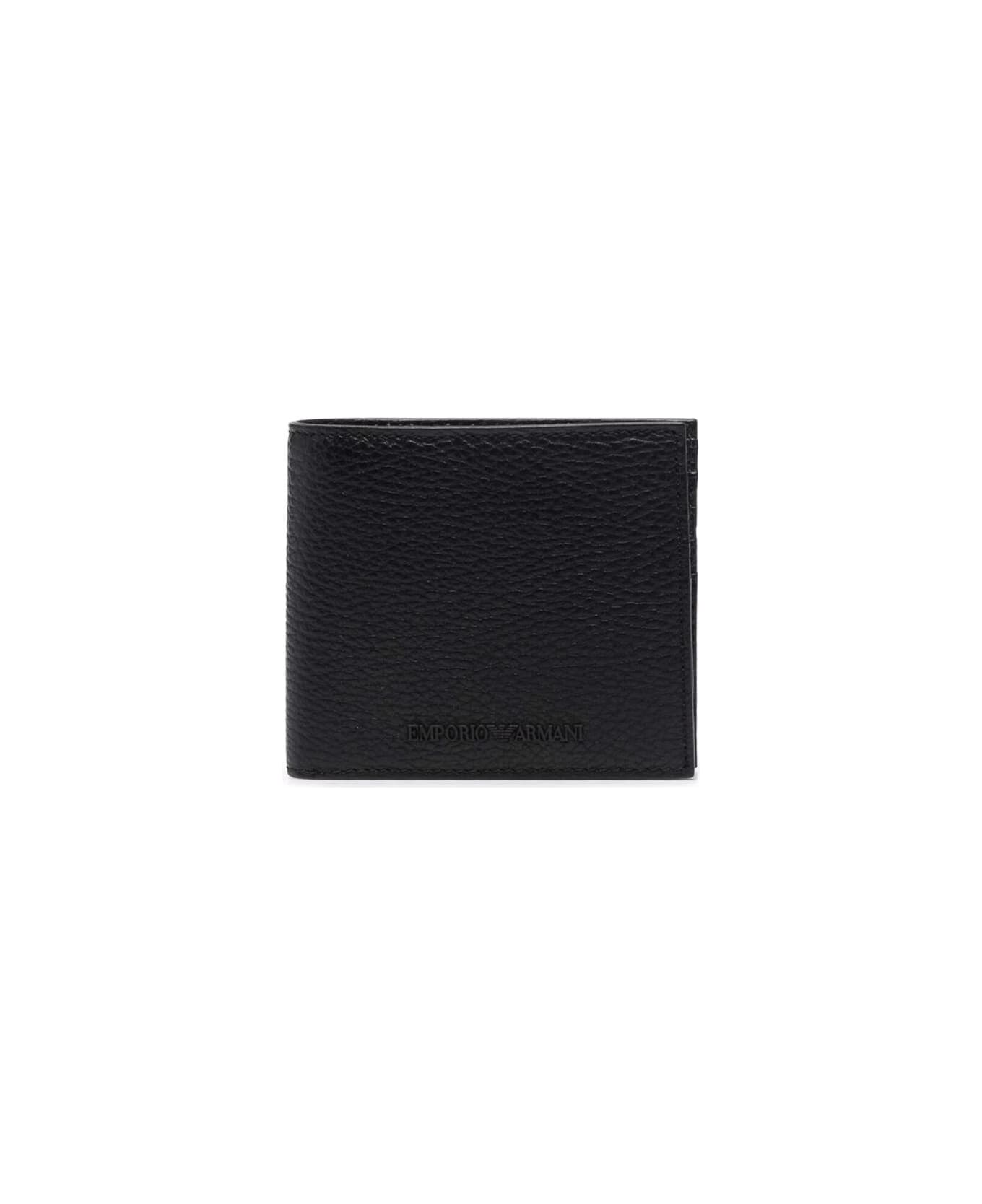 Emporio Armani Bi-fold Wallet - Lt Grey Black 財布