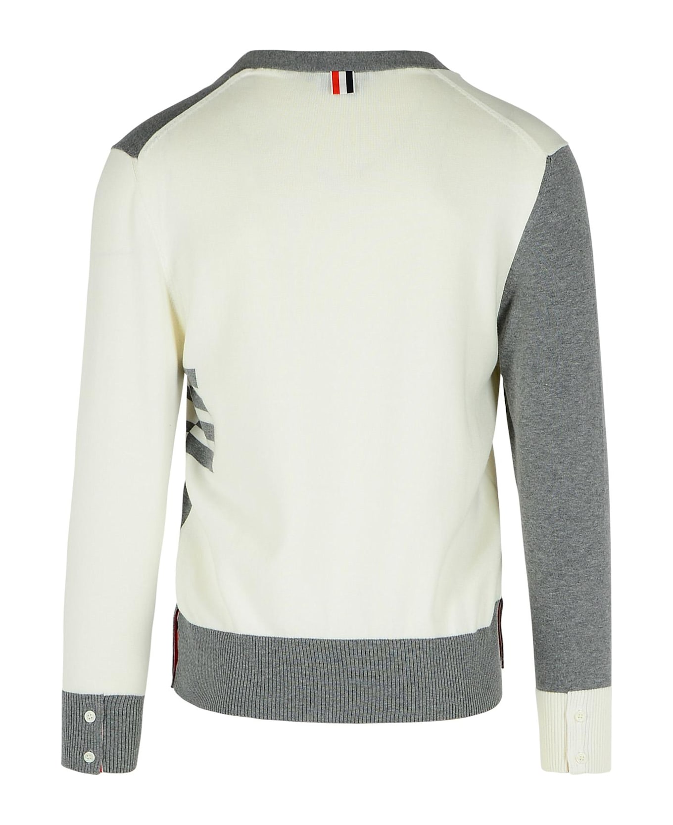 Thom Browne Grey Cotton Cardigan - Grey