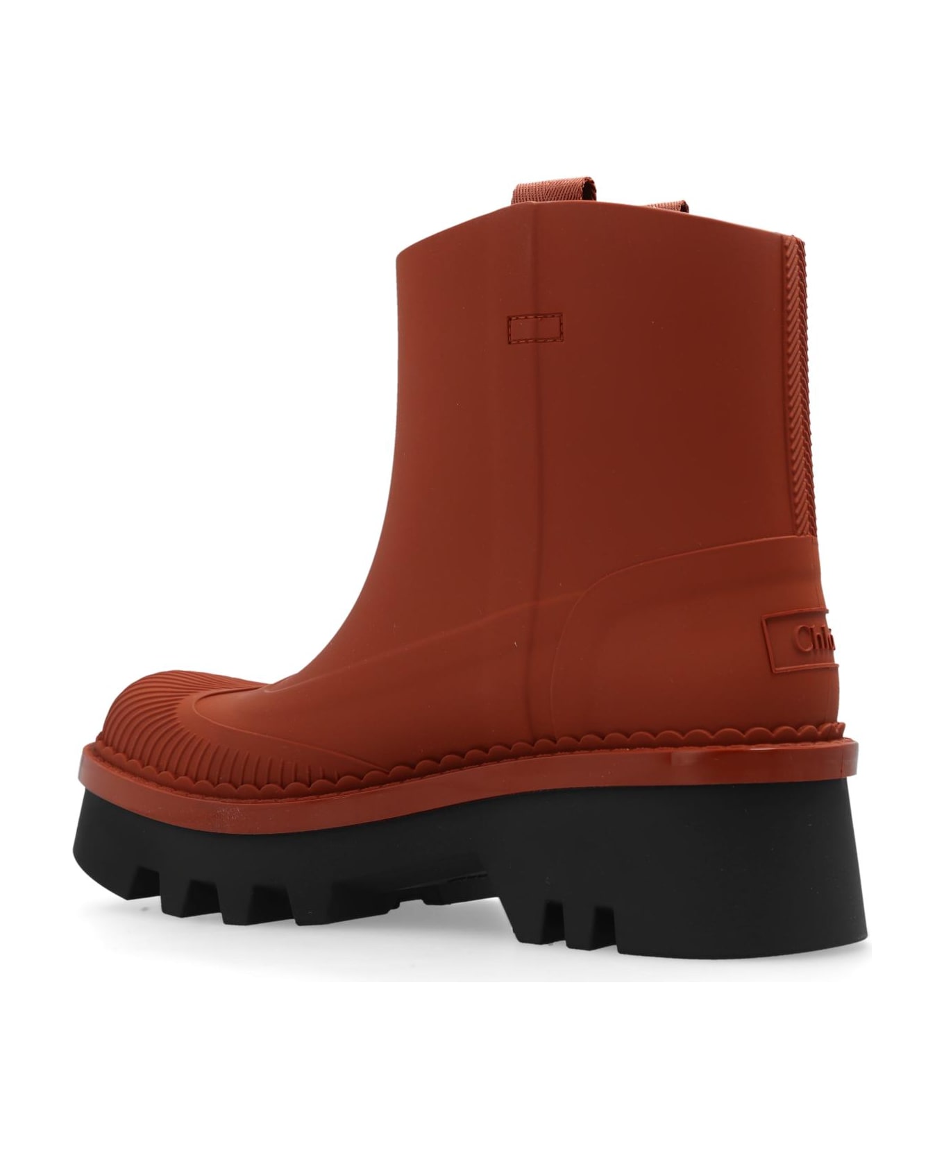 Chloé 'raina' Rain Boots - Leather Brown ブーツ