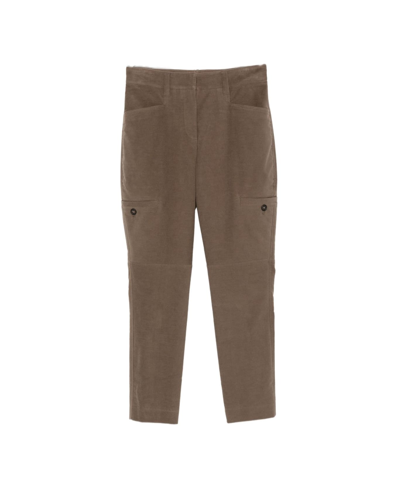 Brunello Cucinelli Zip-front Trousers - Brown