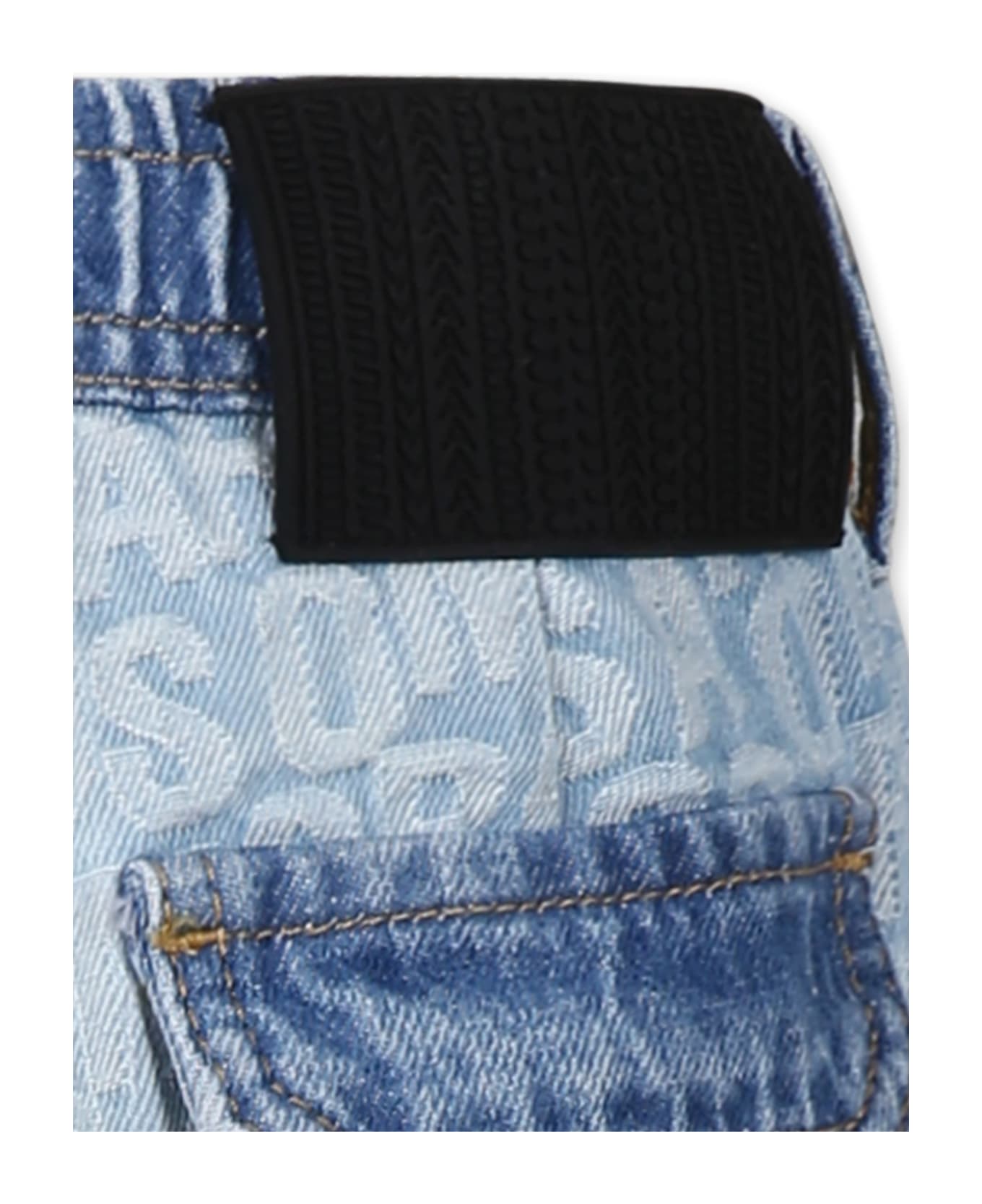 Little Marc Jacobs Denim Jeans For Boy With Logo - Denim