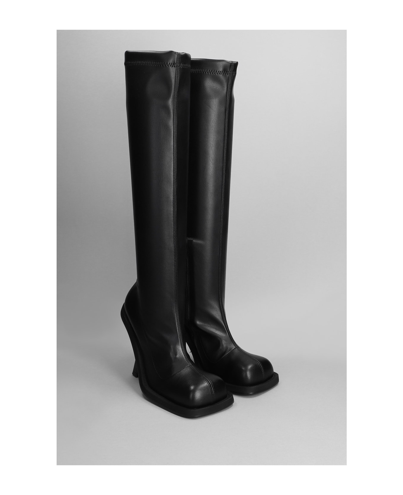 ANDREĀDAMO High Heels Boots In Black Leather | italist