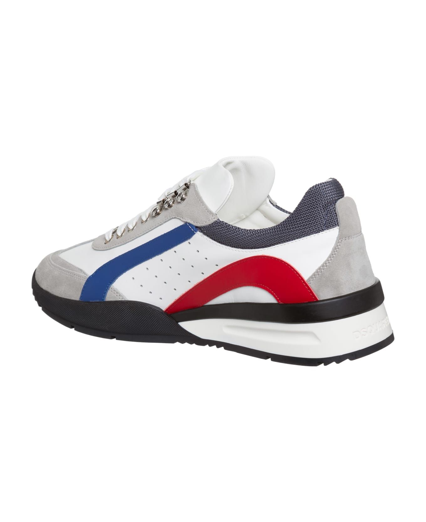 Dsquared2 Legend Leather Sneakers - White - Blue - Red