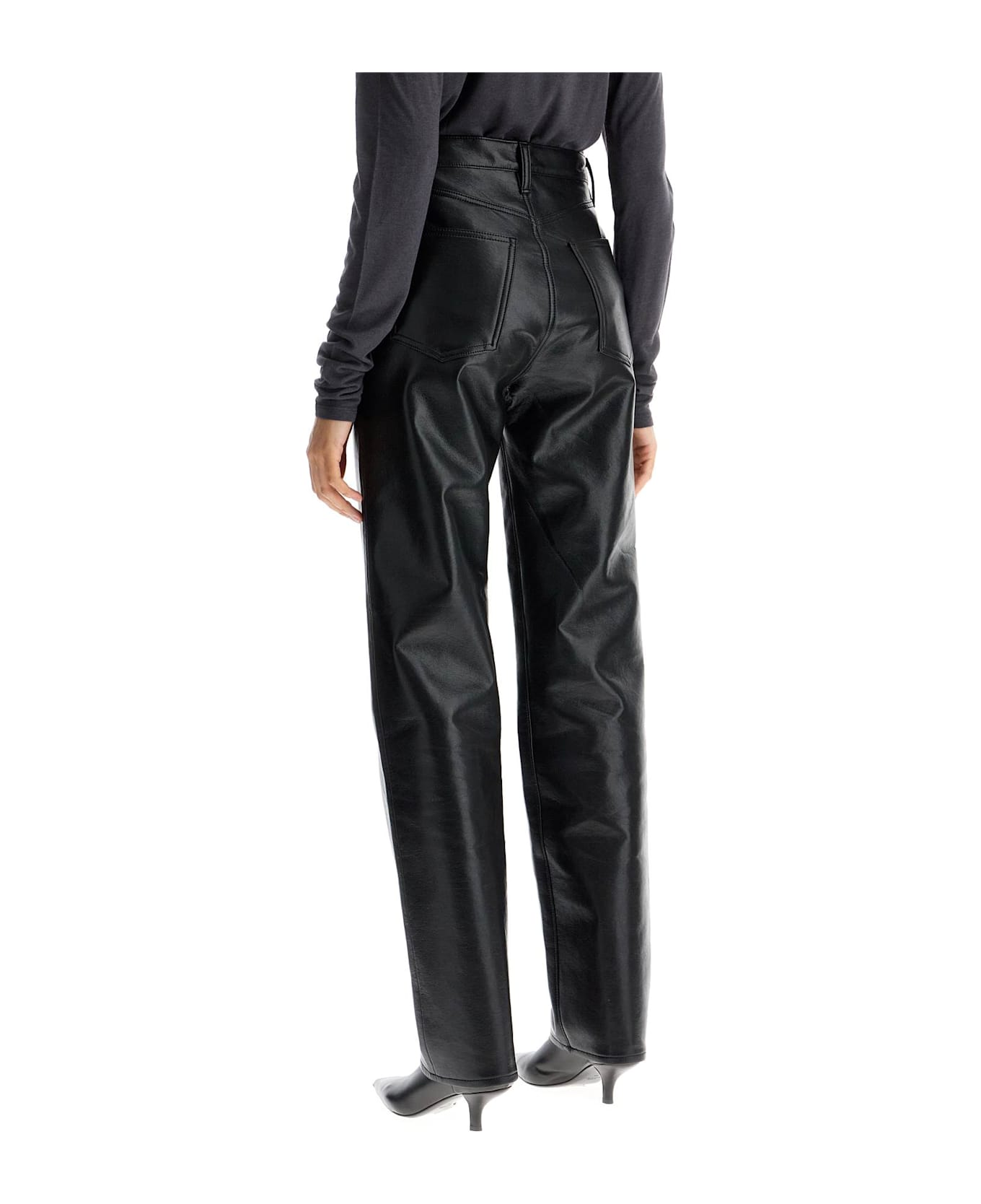 AGOLDE '90's Recycled Leather Pinch Waist - BLACK