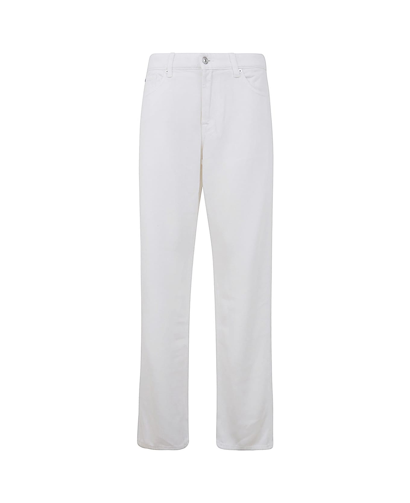 7 For All Mankind Tess Trouser Colored Tencel - White