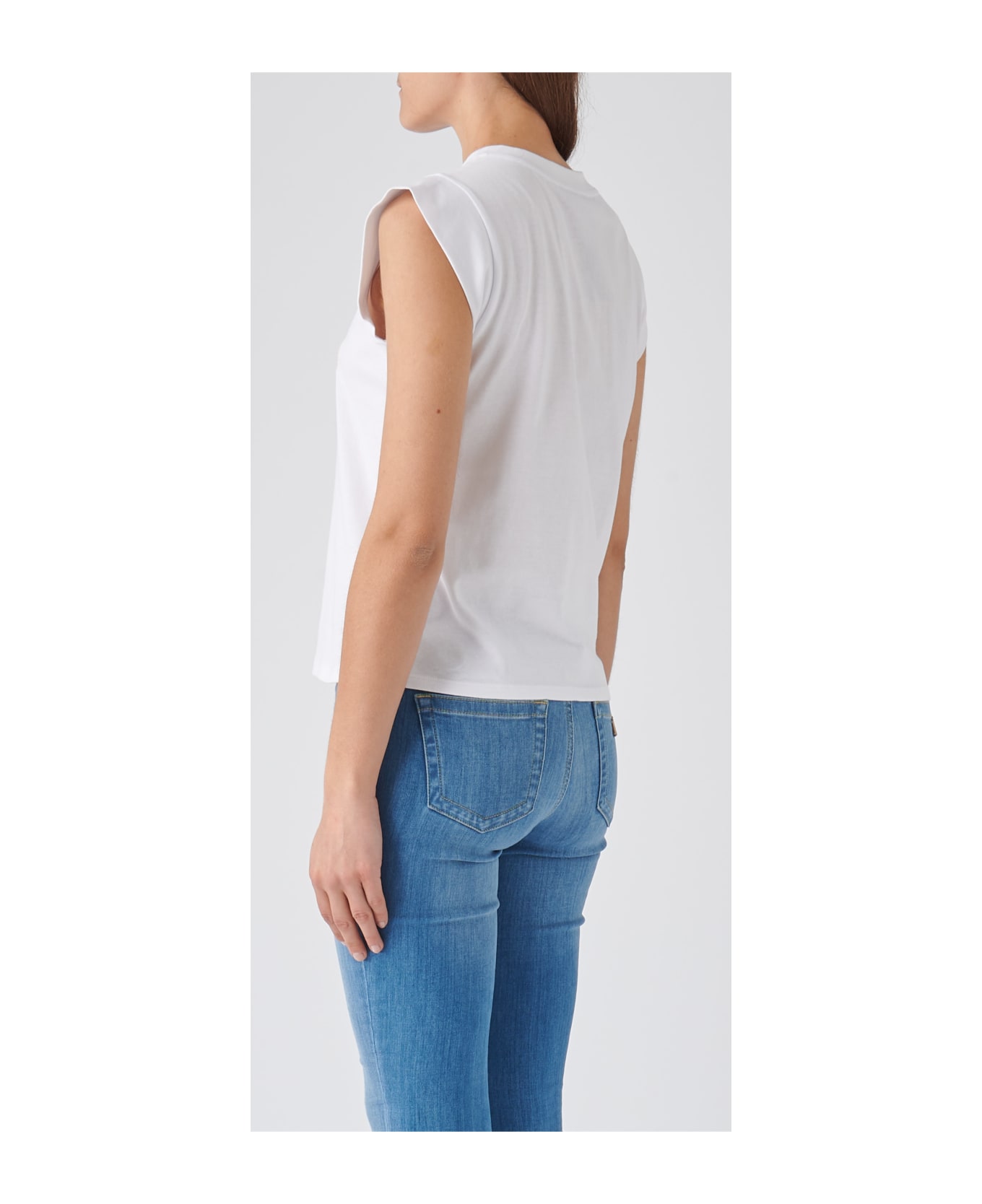 TwinSet Cotton T-shirt - BIANCO-ROSA 