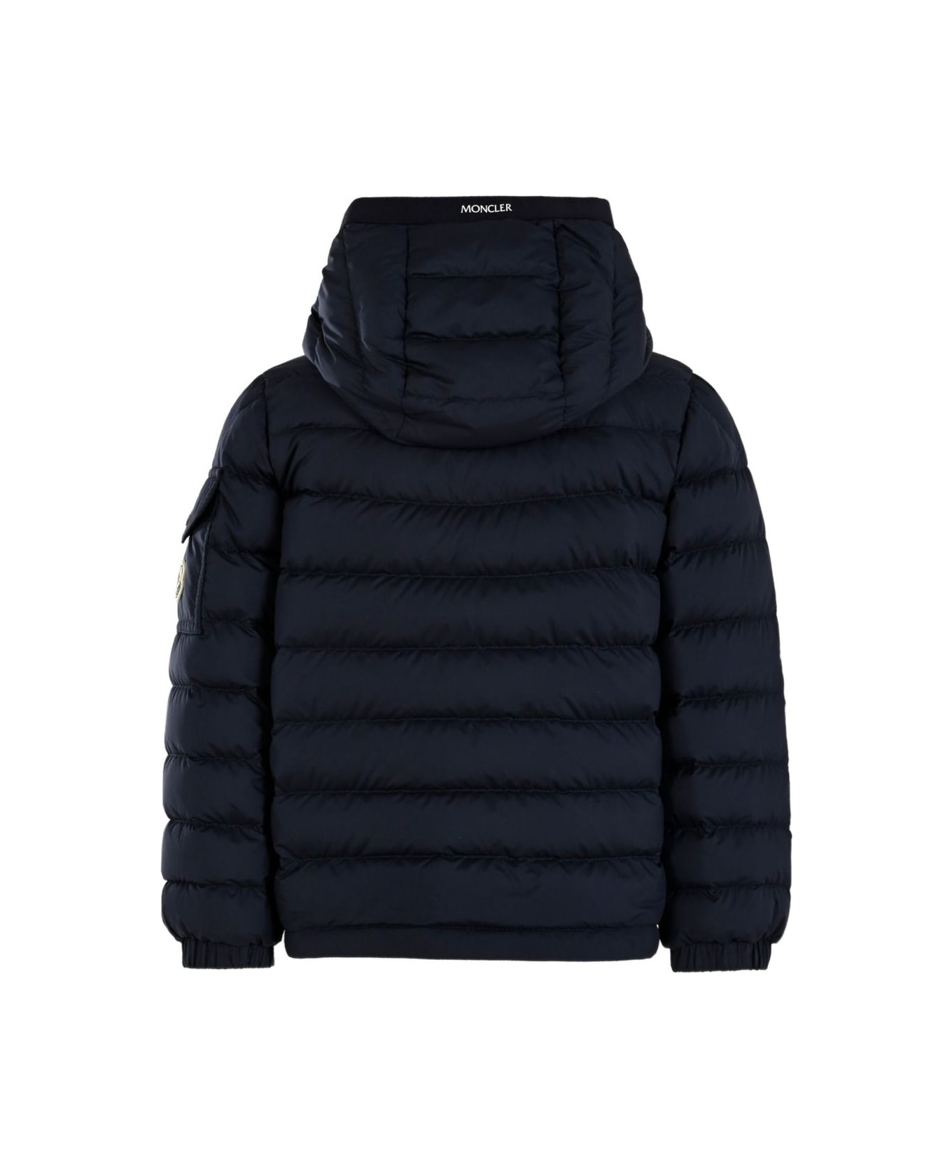 Moncler Enfant Quilted Jacket With Hood - Blue