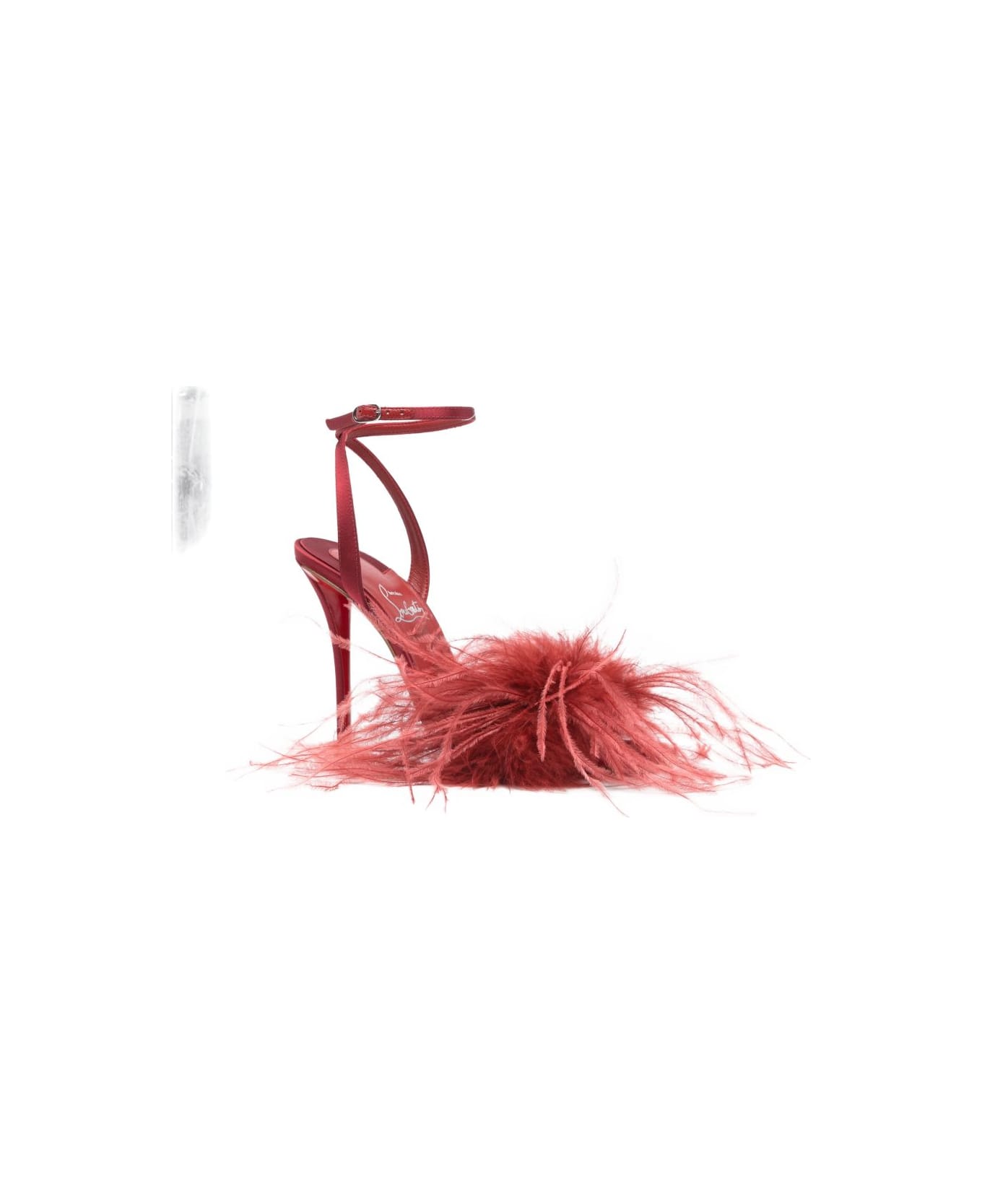 Christian Louboutin Miss Z Plumes Sandals - Red
