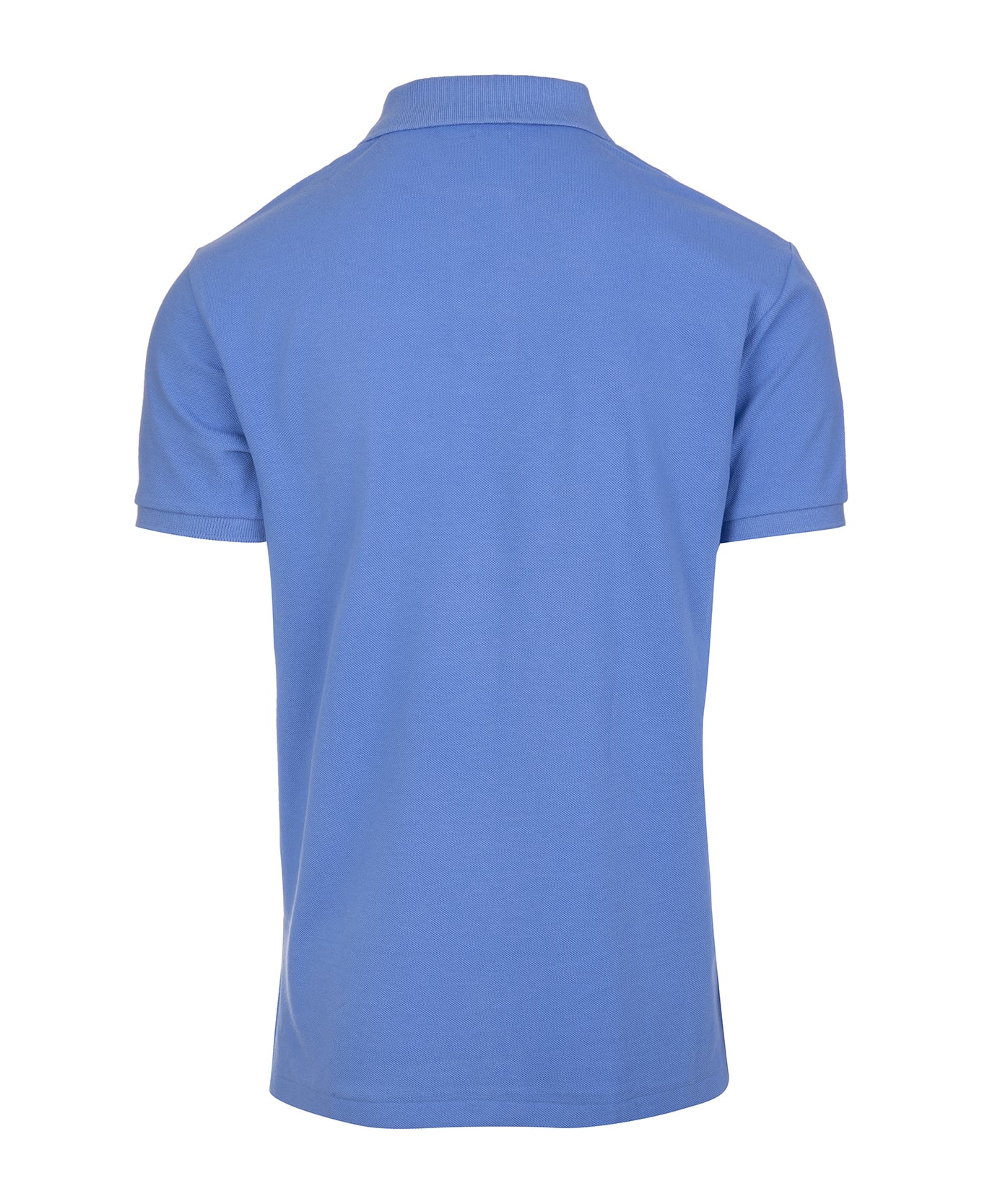 Ralph Lauren Light Blue And Blue Slim-fit Pique Polo Shirt - Blue