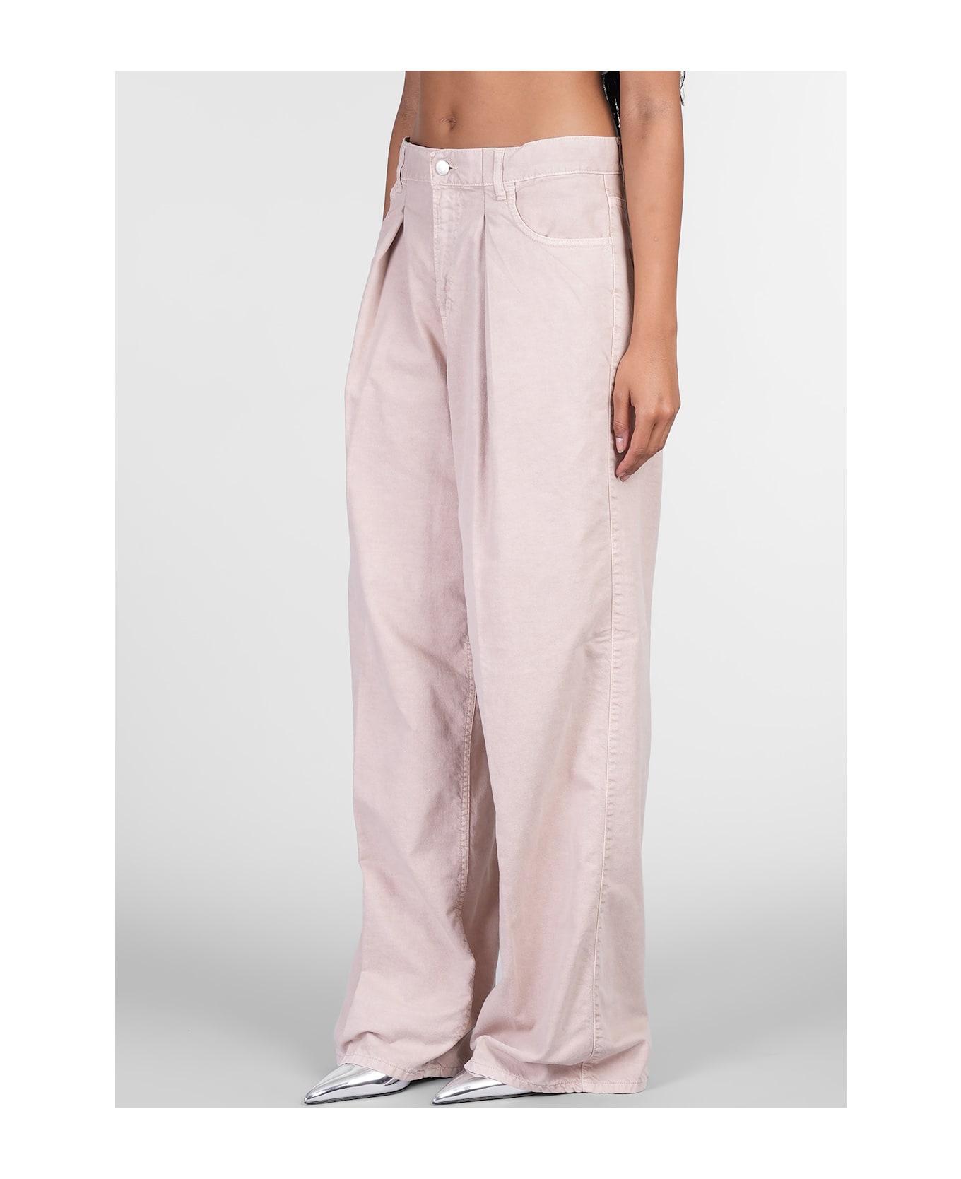 Haikure Candy Jeans In Rose-pink Cotton - rose-pink