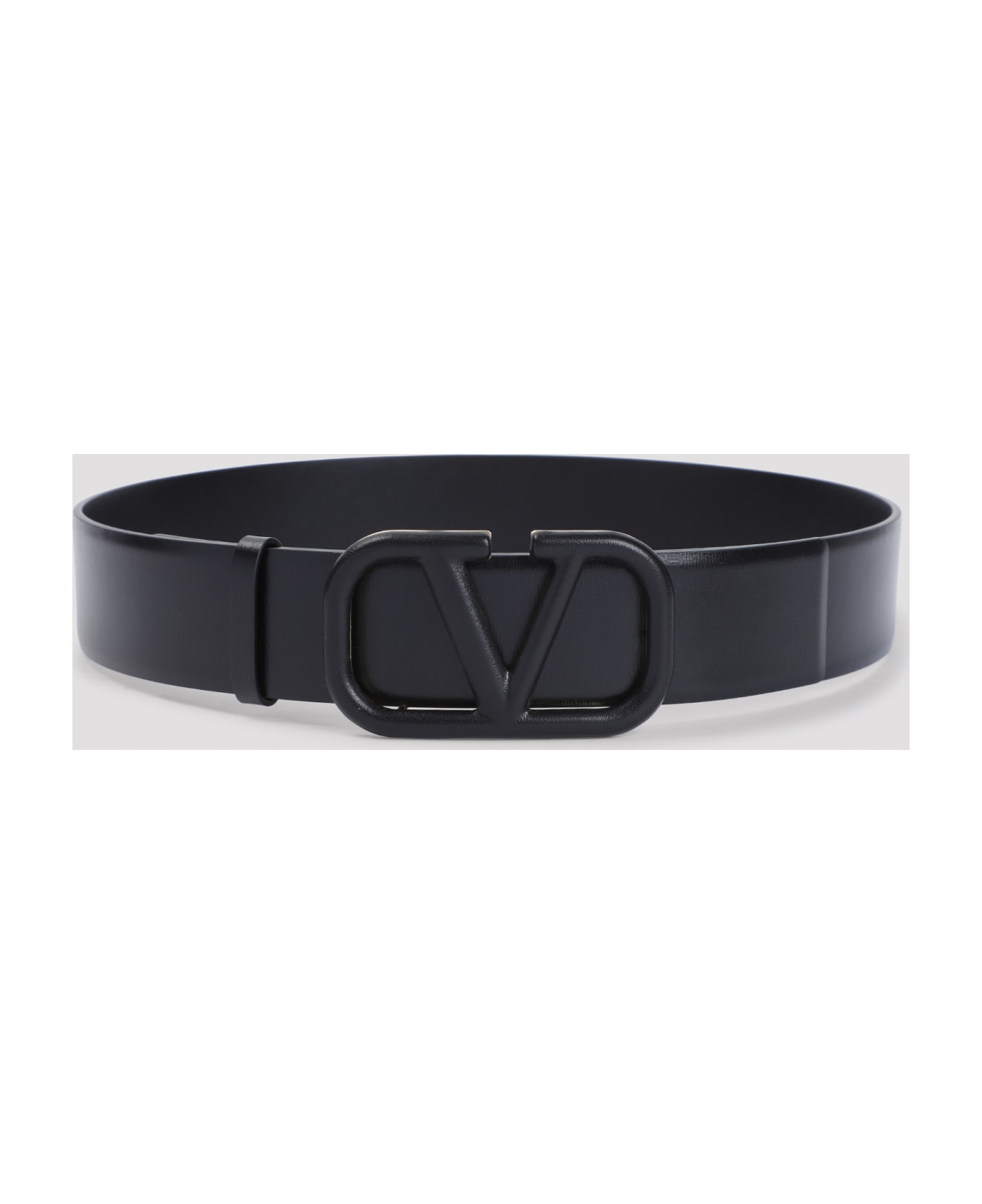 Valentino Garavani Vlogo Leather Belt - No Nero