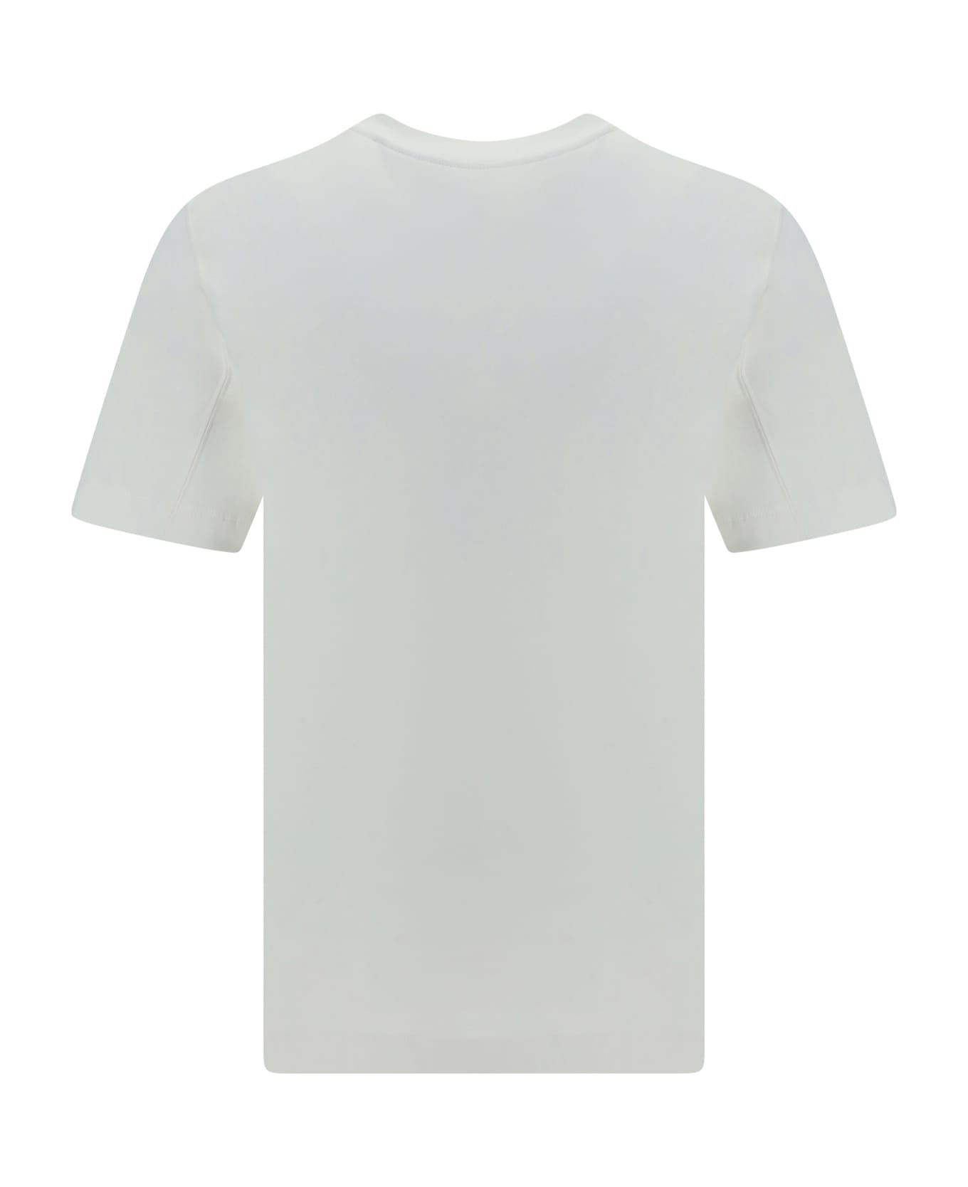 Brunello Cucinelli T-shirt With Logo - Off White+grigio