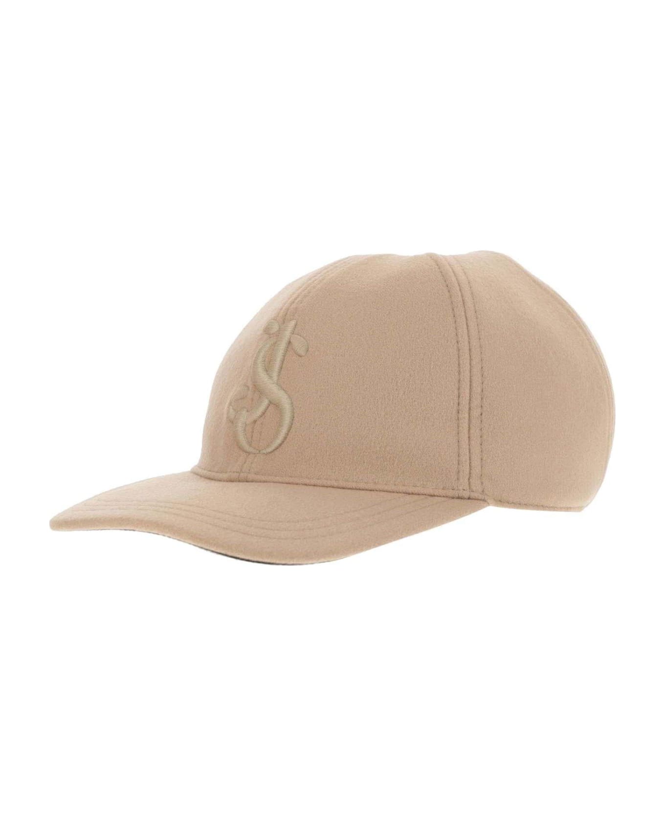 Jil Sander Logo Embroidered Curved-peak Baseball Cap - Camel