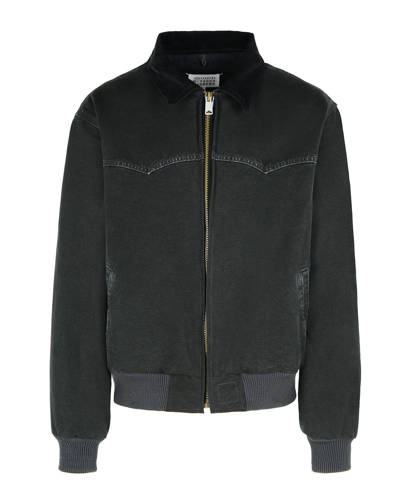 Maison Margiela Black Cotton Jacket - Washed black