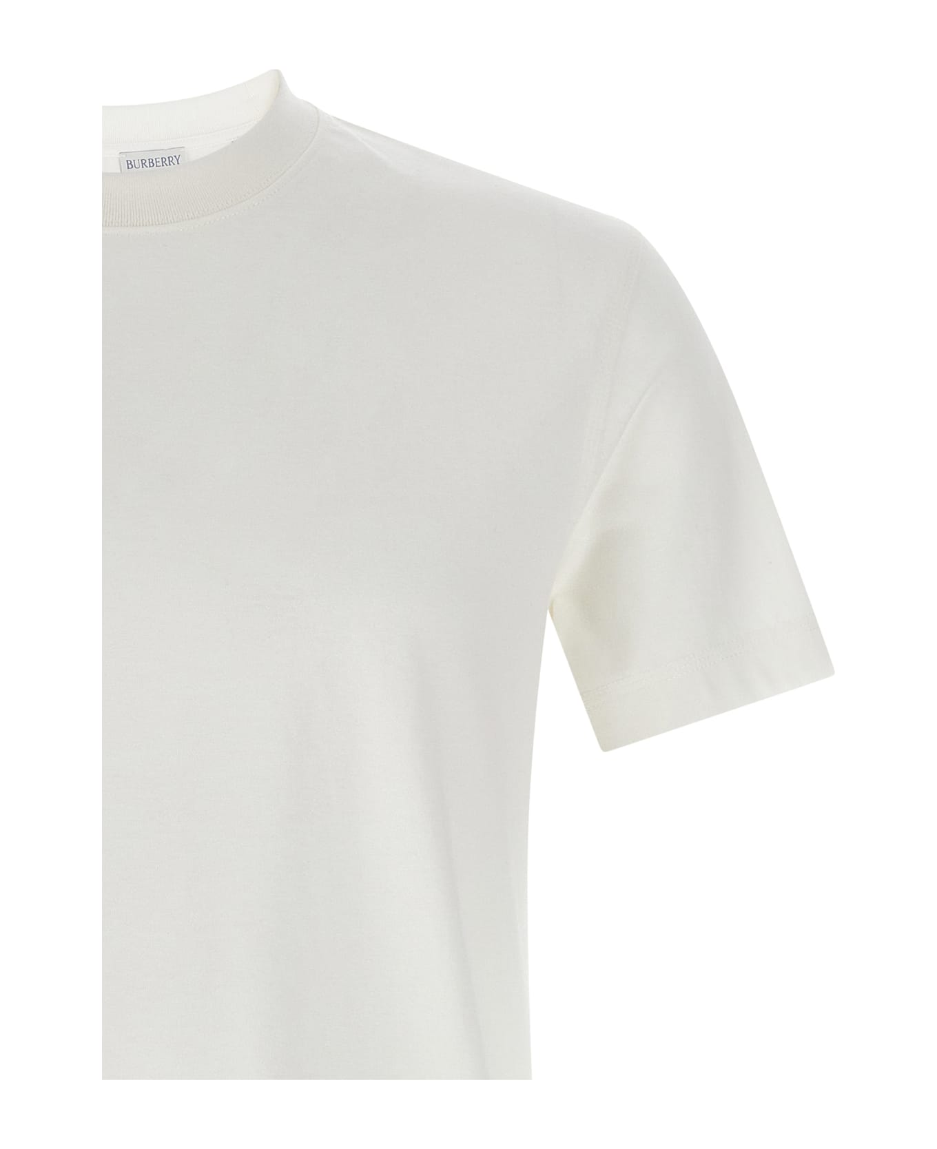 Burberry Check Patch T-shirt - White