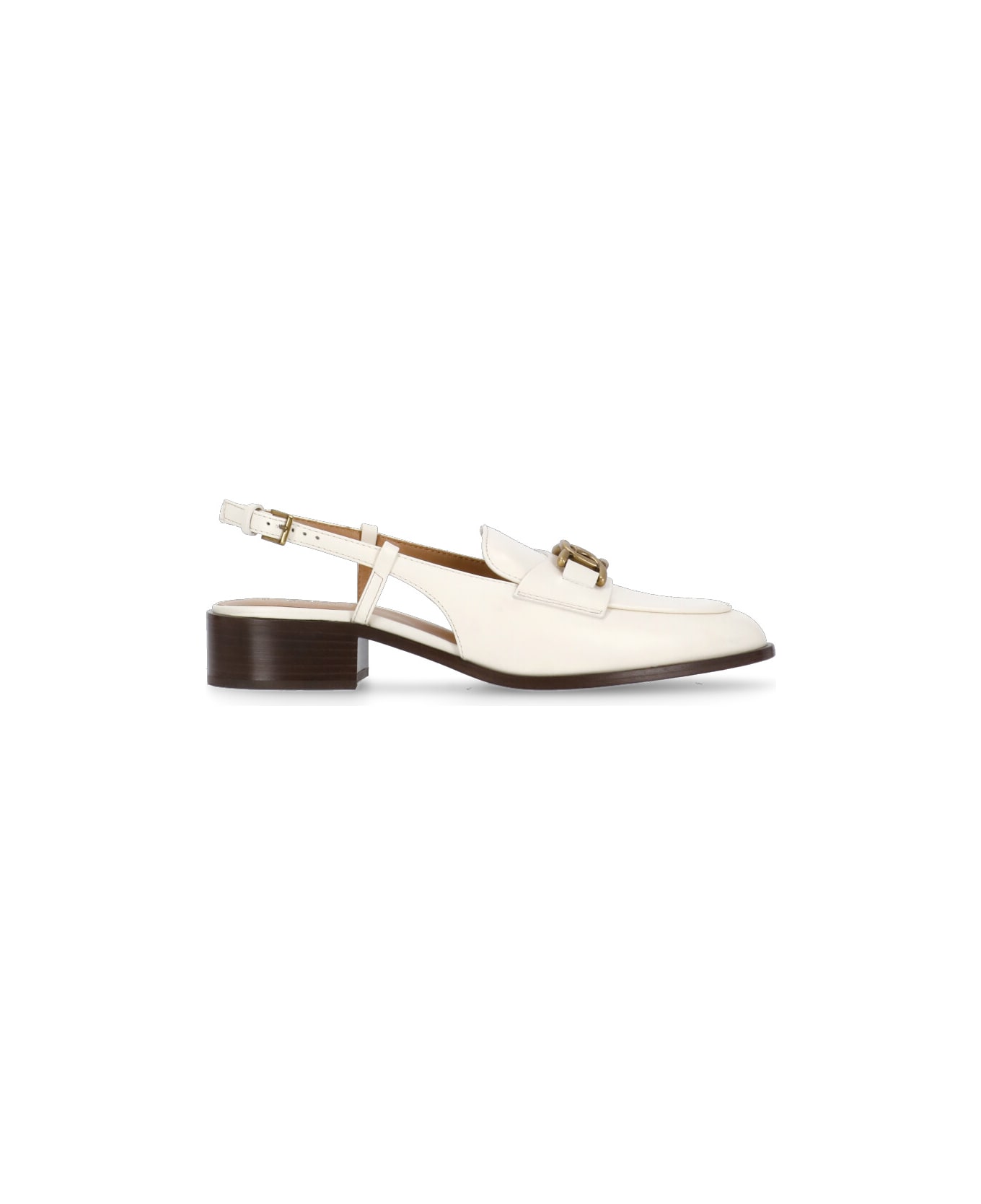 Tod's Leather Mules - White ハイヒール