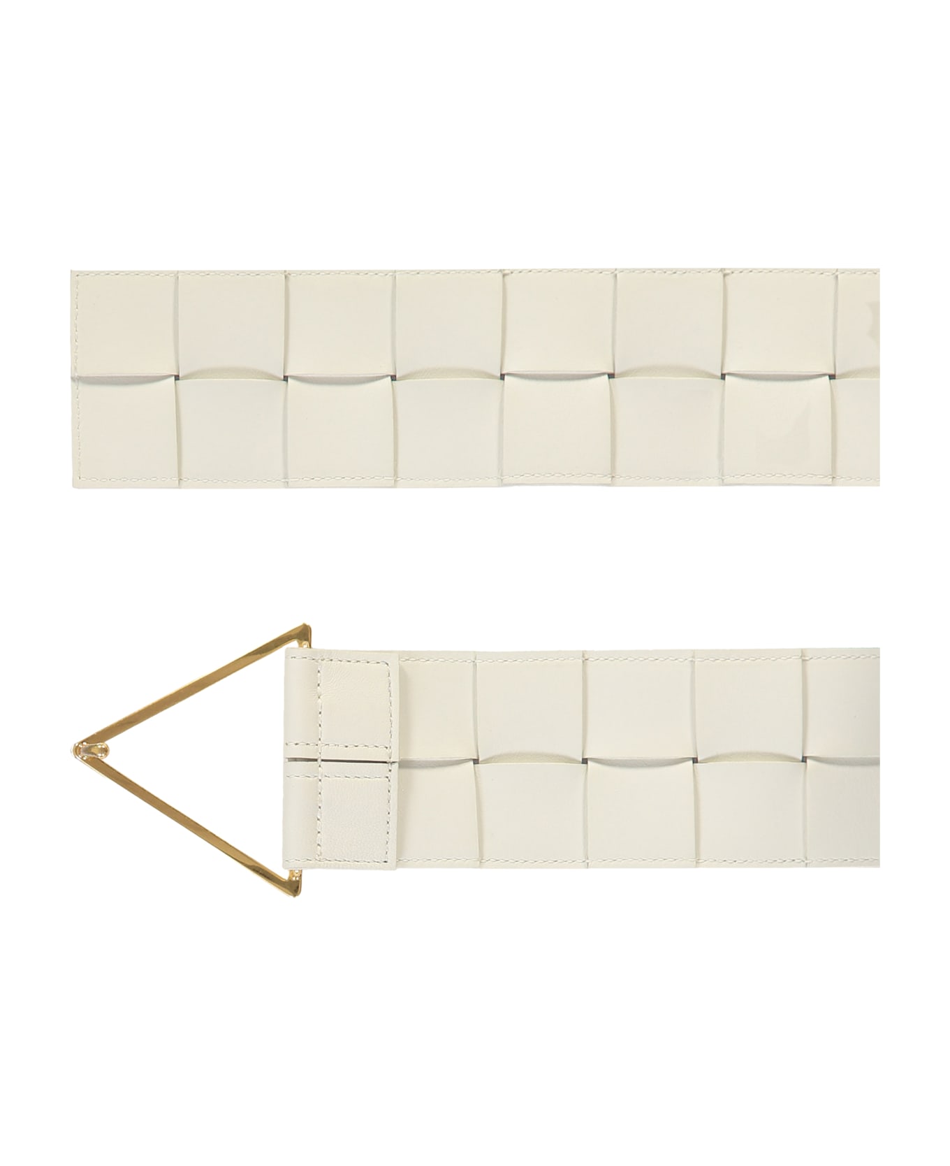Bottega Veneta Leather Belt - White