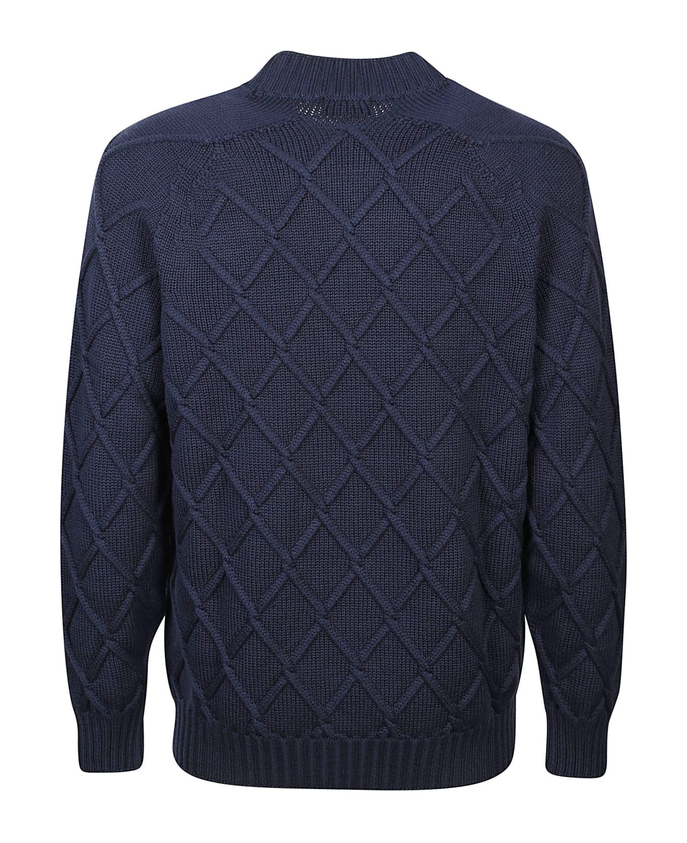 Drumohr Long Sleeve Round Neck Sweater - Blu ニットウェア
