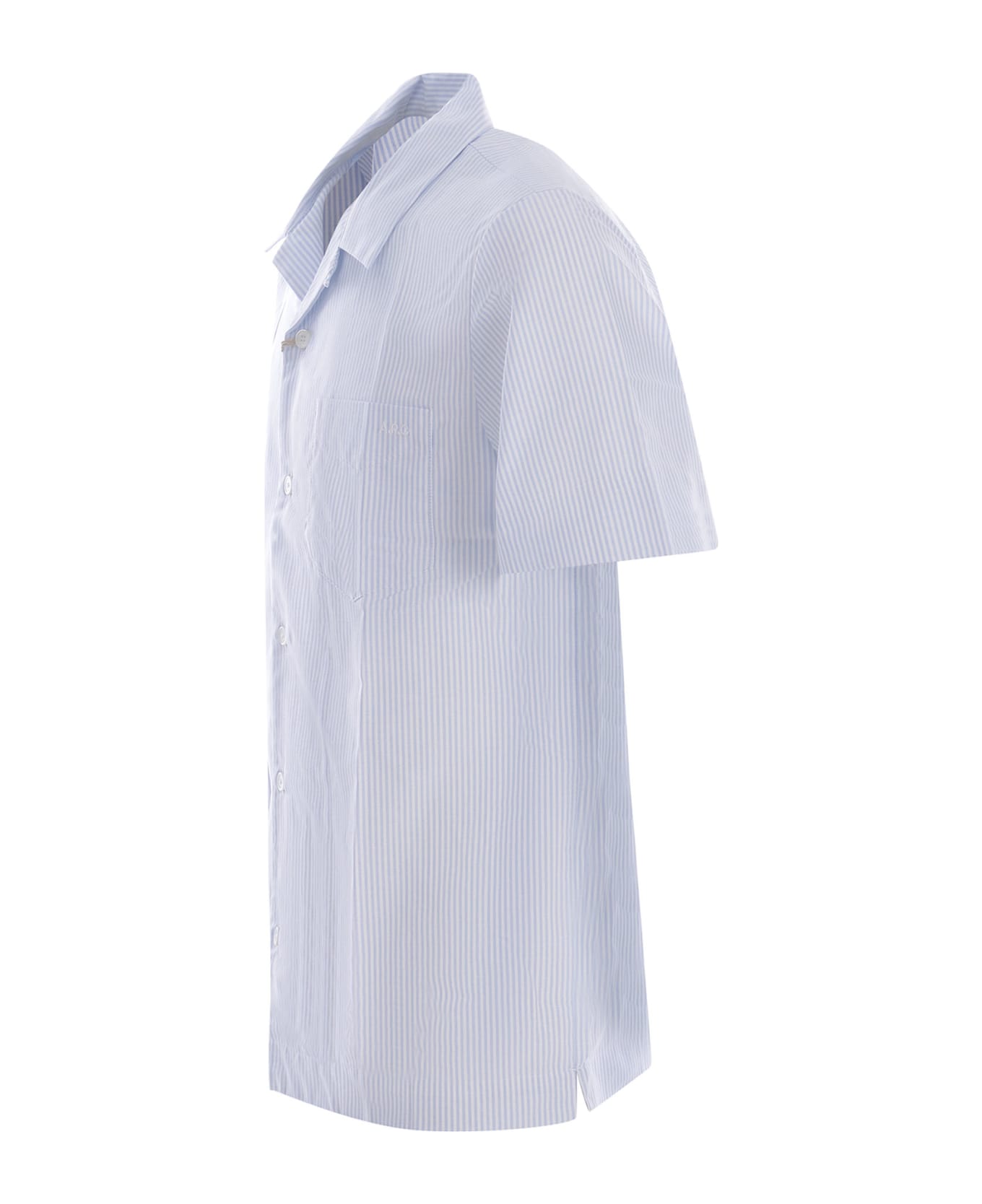 A.P.C. Lloyd Short-sleeved Striped Shirt - Bianco