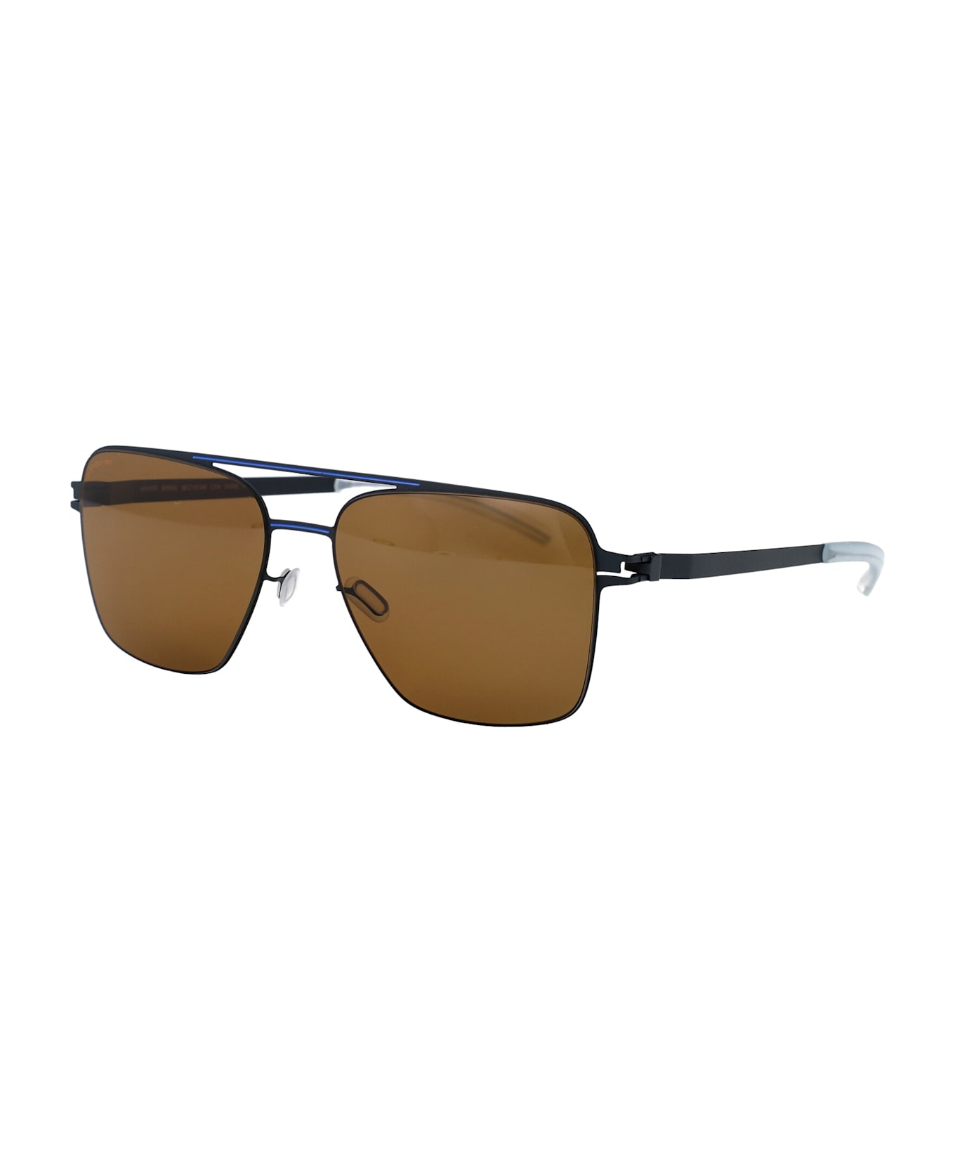Mykita Bernie Sunglasses - 514 Indigo/Yale Blue PolPro Amber Brown