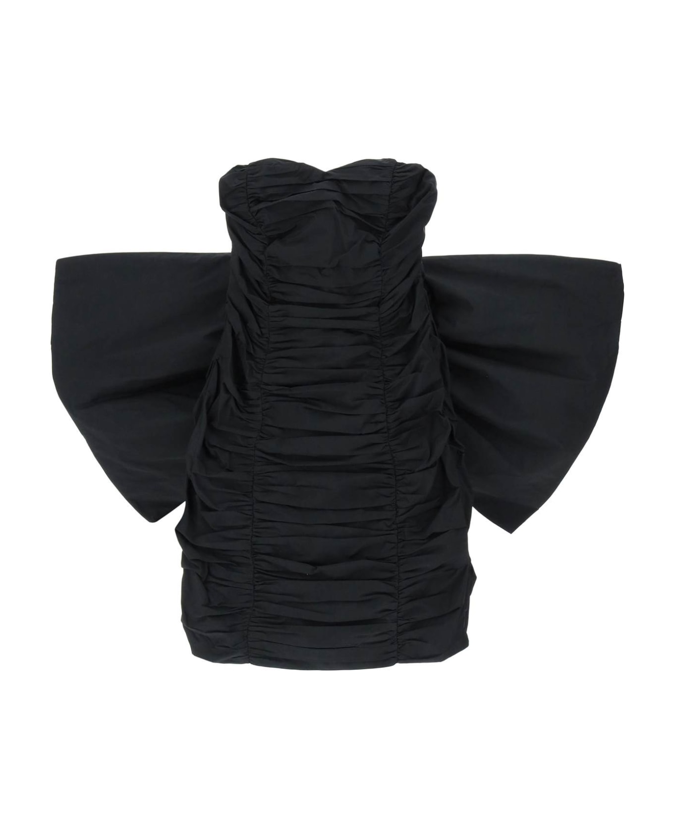 Rotate by Birger Christensen 'catalina' Mini Dress With Maxi Bow - BLACK (Black)