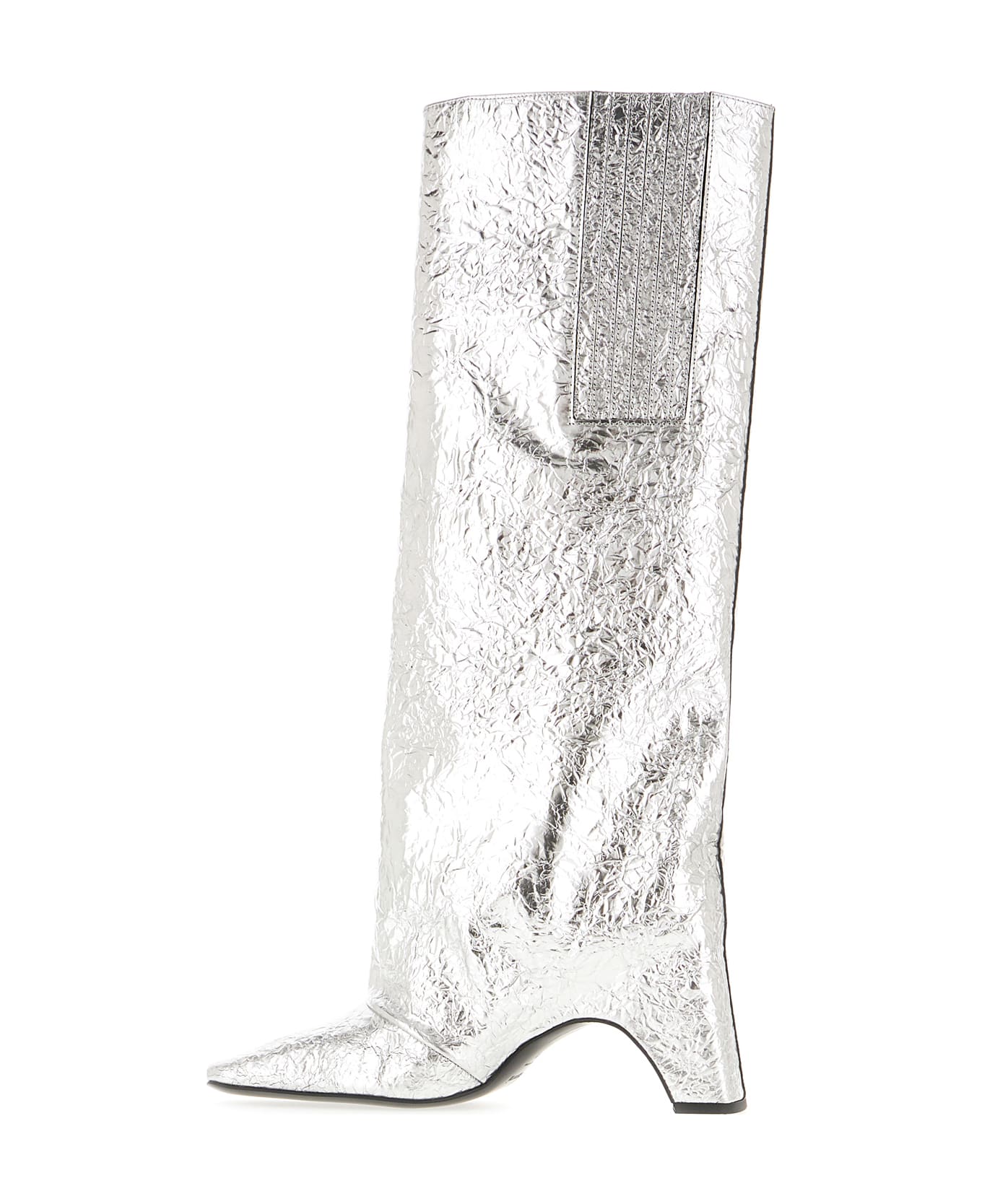 Coperni Silver Leather Bridge Boots - SILVER