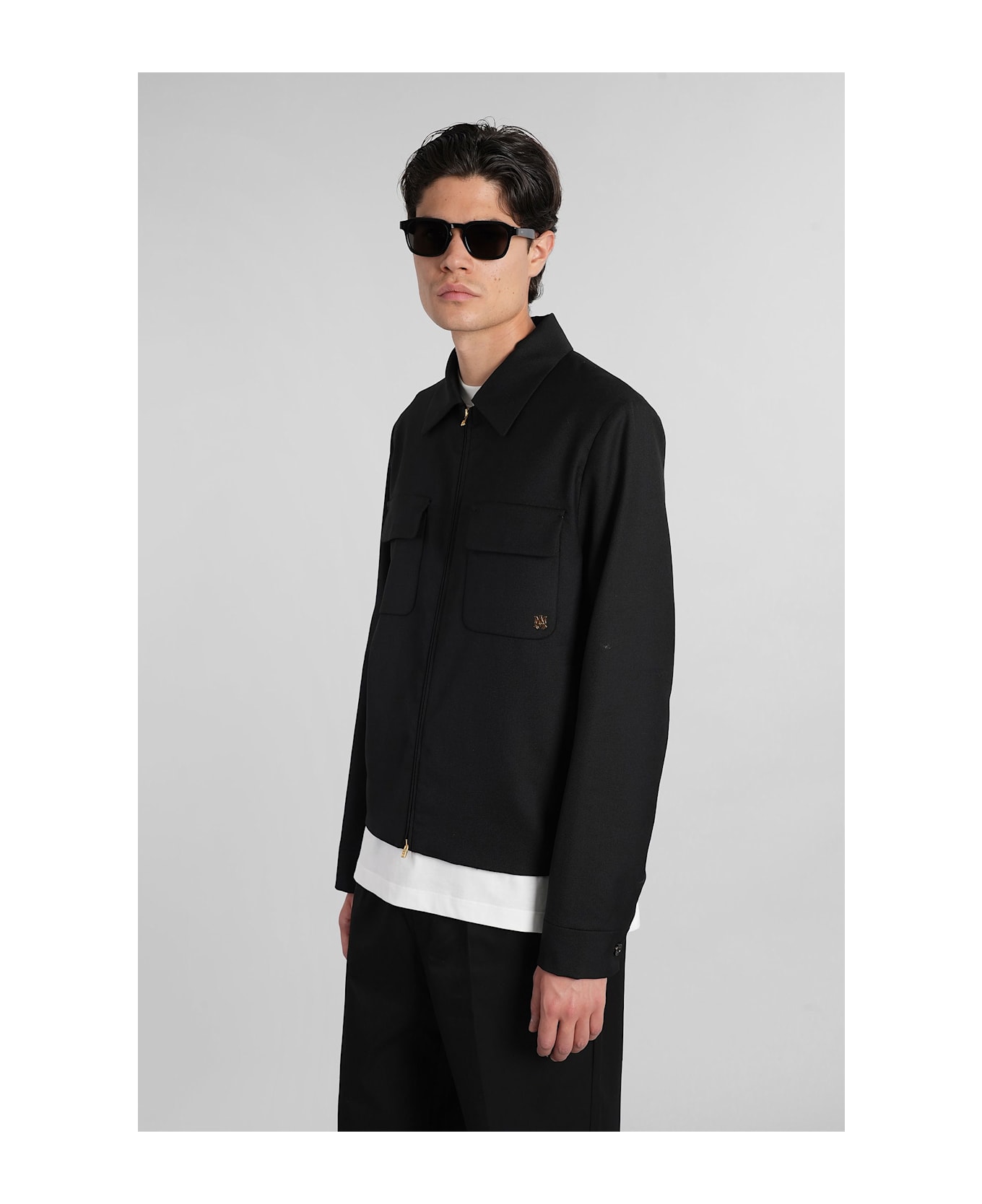 AMIRI Casual Jacket In Black Wool - black
