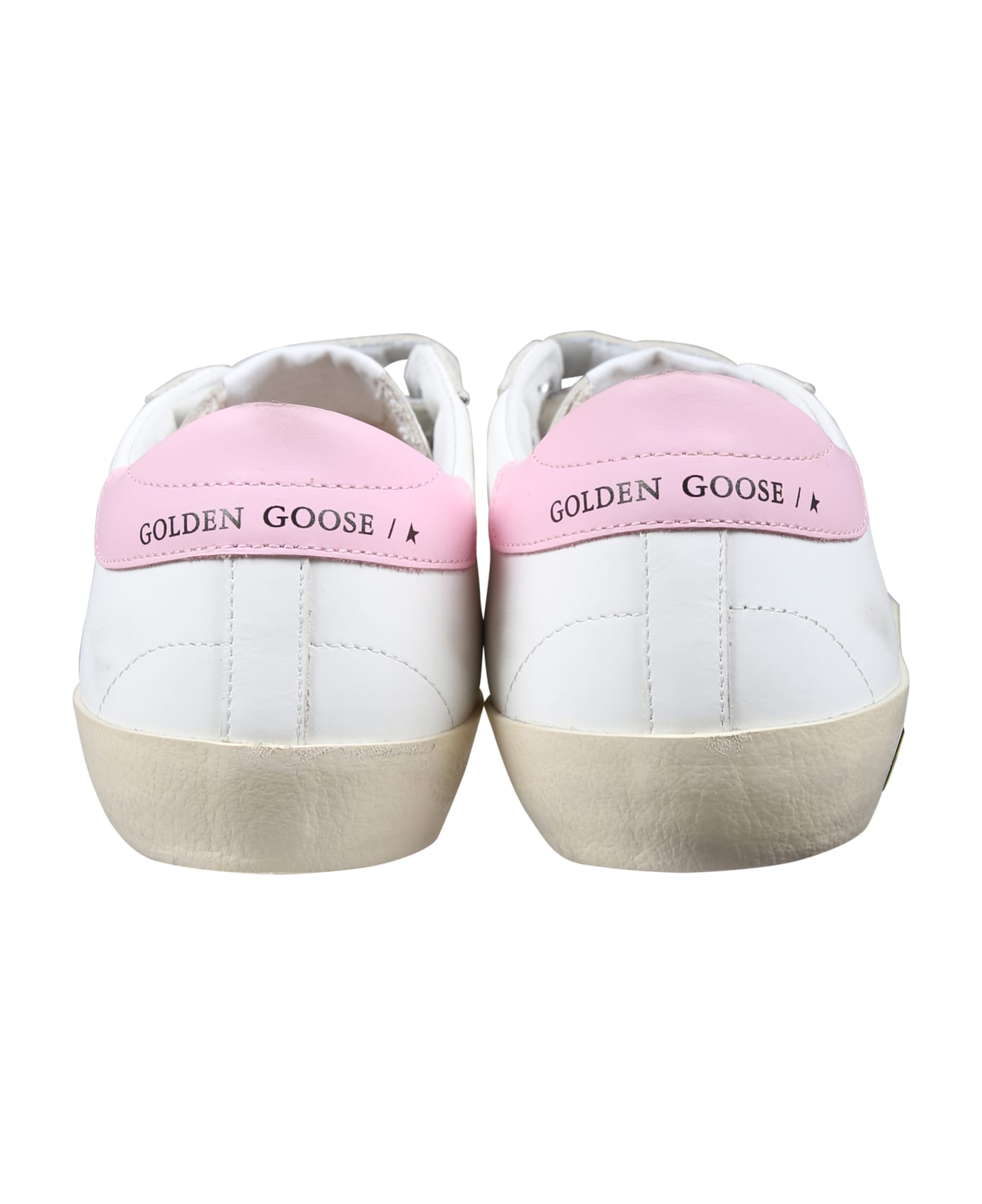 Golden Goose White Sneakers For Girl With Logo - White シューズ