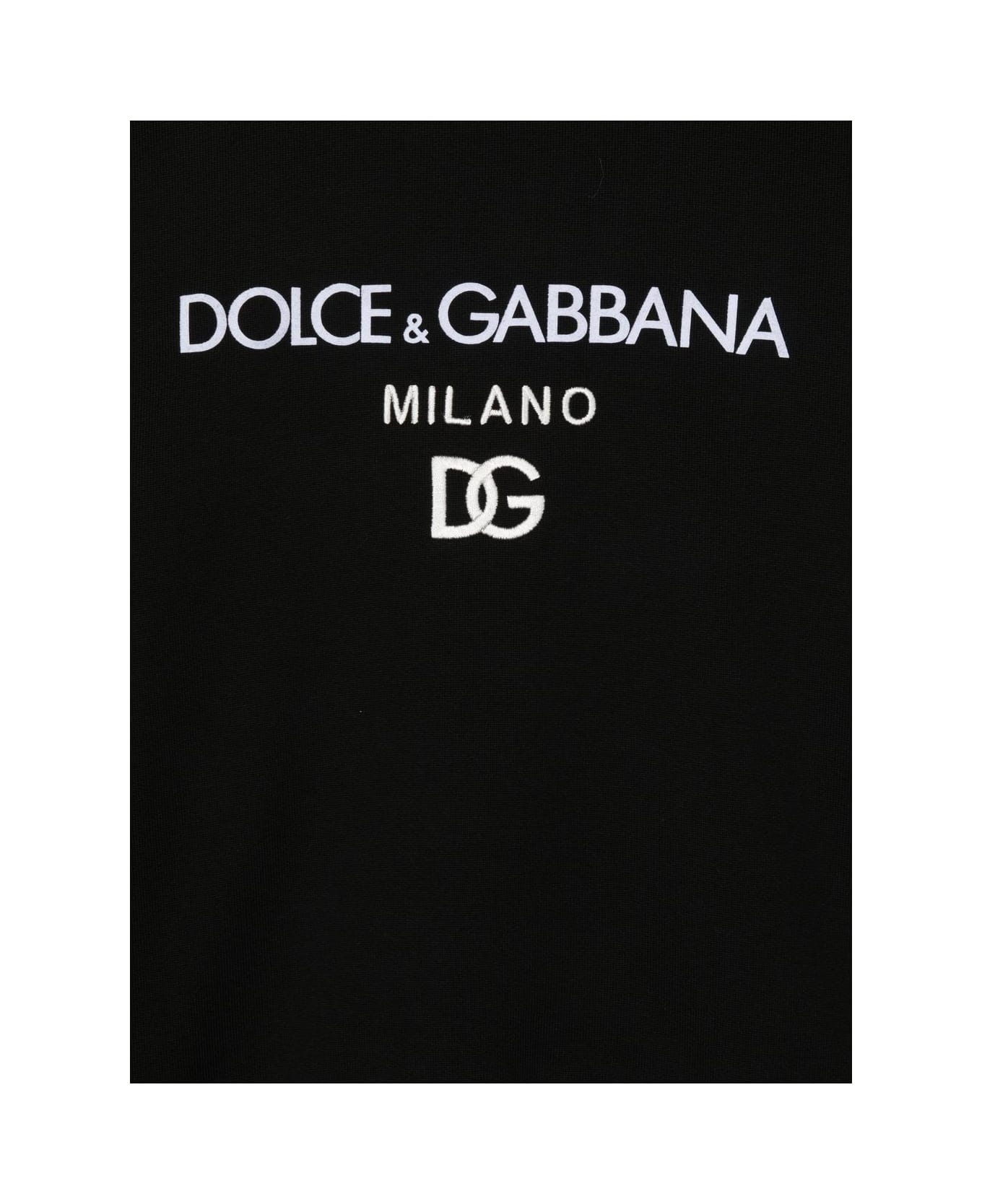 Dolce & Gabbana Felpa Con Stampa - Black