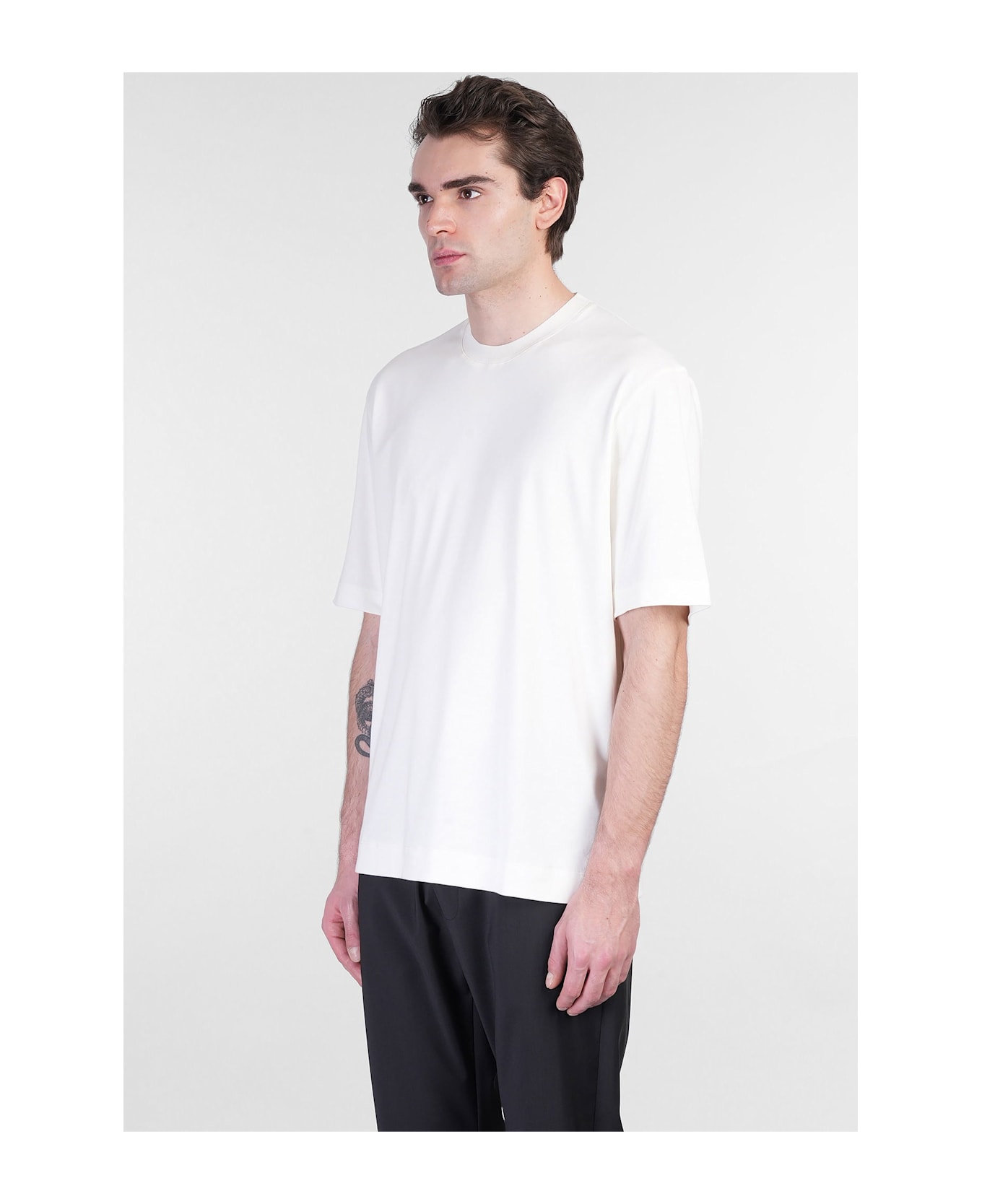 Zegna T-shirt In White Cotton - white