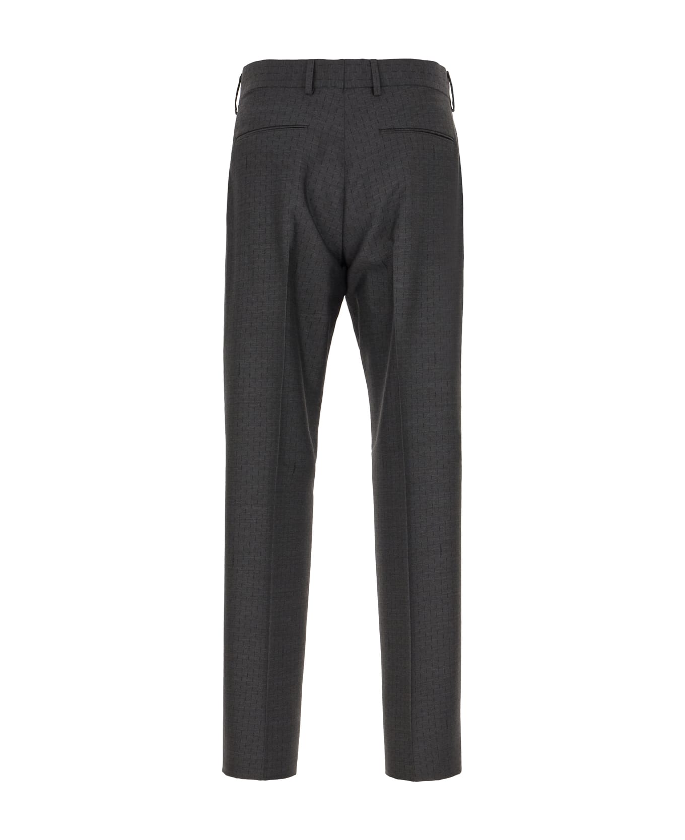 Fendi Dark Grey Wool Pants - Grigio