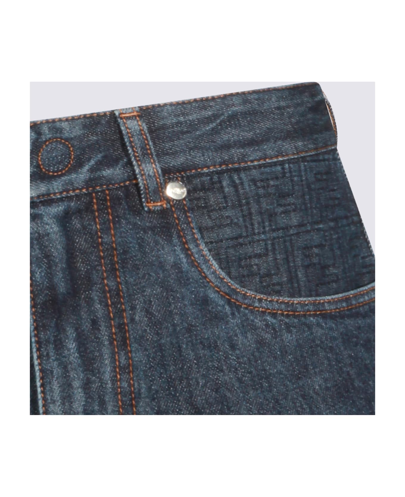 Fendi Blueberry Cotton Shorts - BLUEBERRY