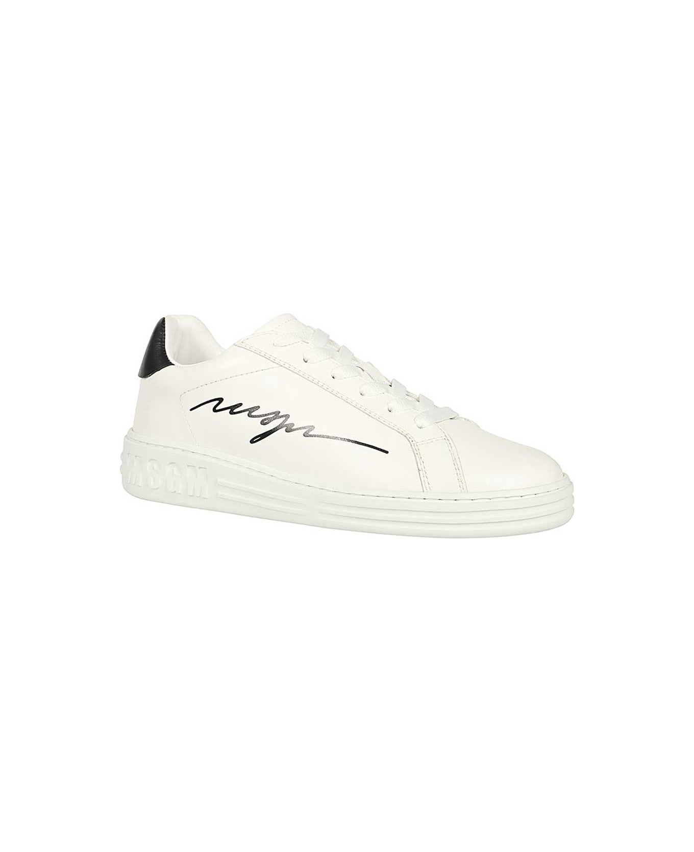 MSGM Sneaker With Logo - BLACK