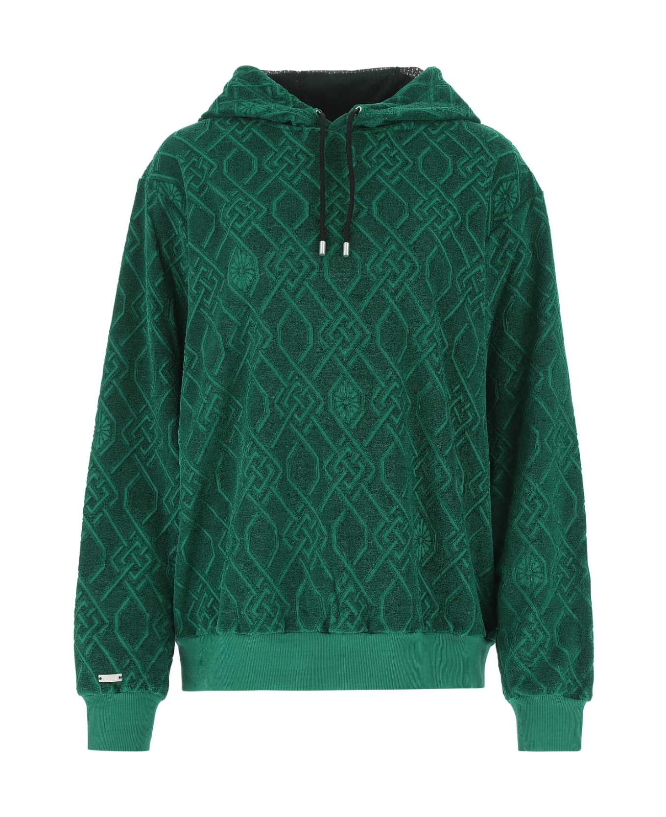 Koché Dark Green Terry Fabric Oversize Sweatshirt - 661J