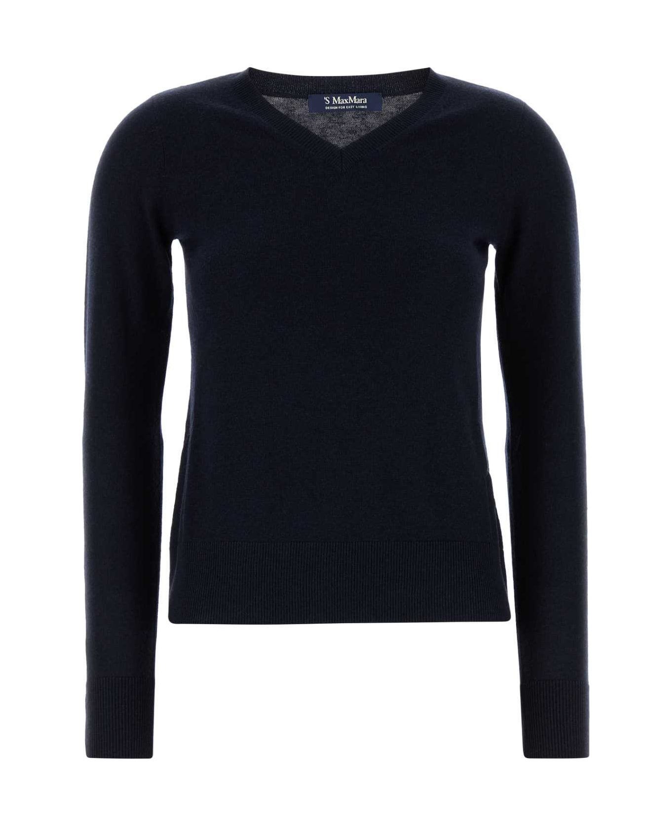 
S Max Mara Midnight Blue Wool Idoneo Sweater - BLU MARINO