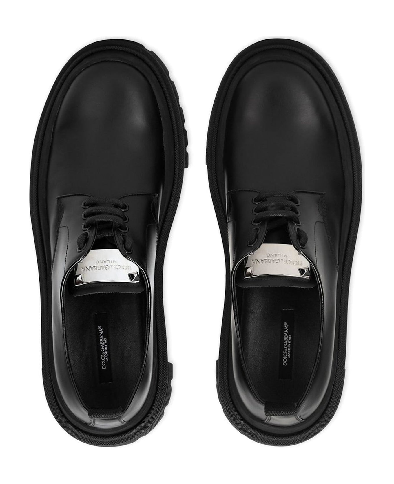 Dolce & Gabbana Leather Derbies - Black