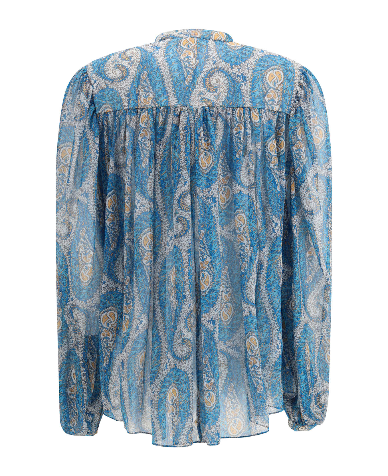 Etro Pleated Shirt With Band Collar