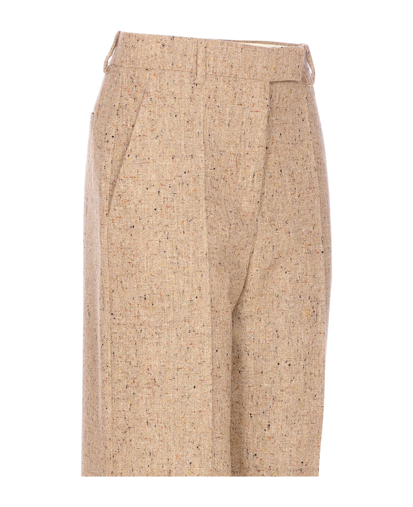 Valentino Garavani Bottonato Natte' Pants - Beige
