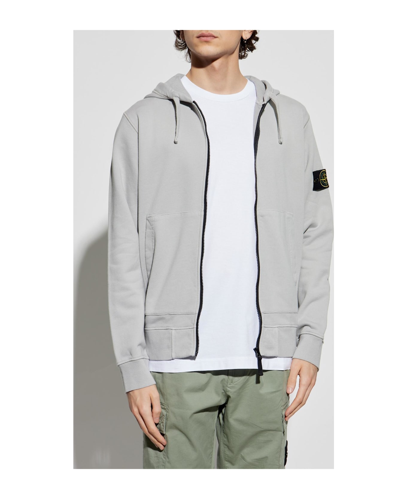 Stone Island Sweatshirt With Logo - Grigio