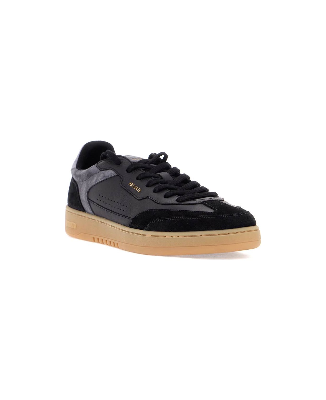 Axel Arigato Black Low Sneakers In Eco-friendly Leather And Suede With Beige Sole - BLACK GUM (Black)