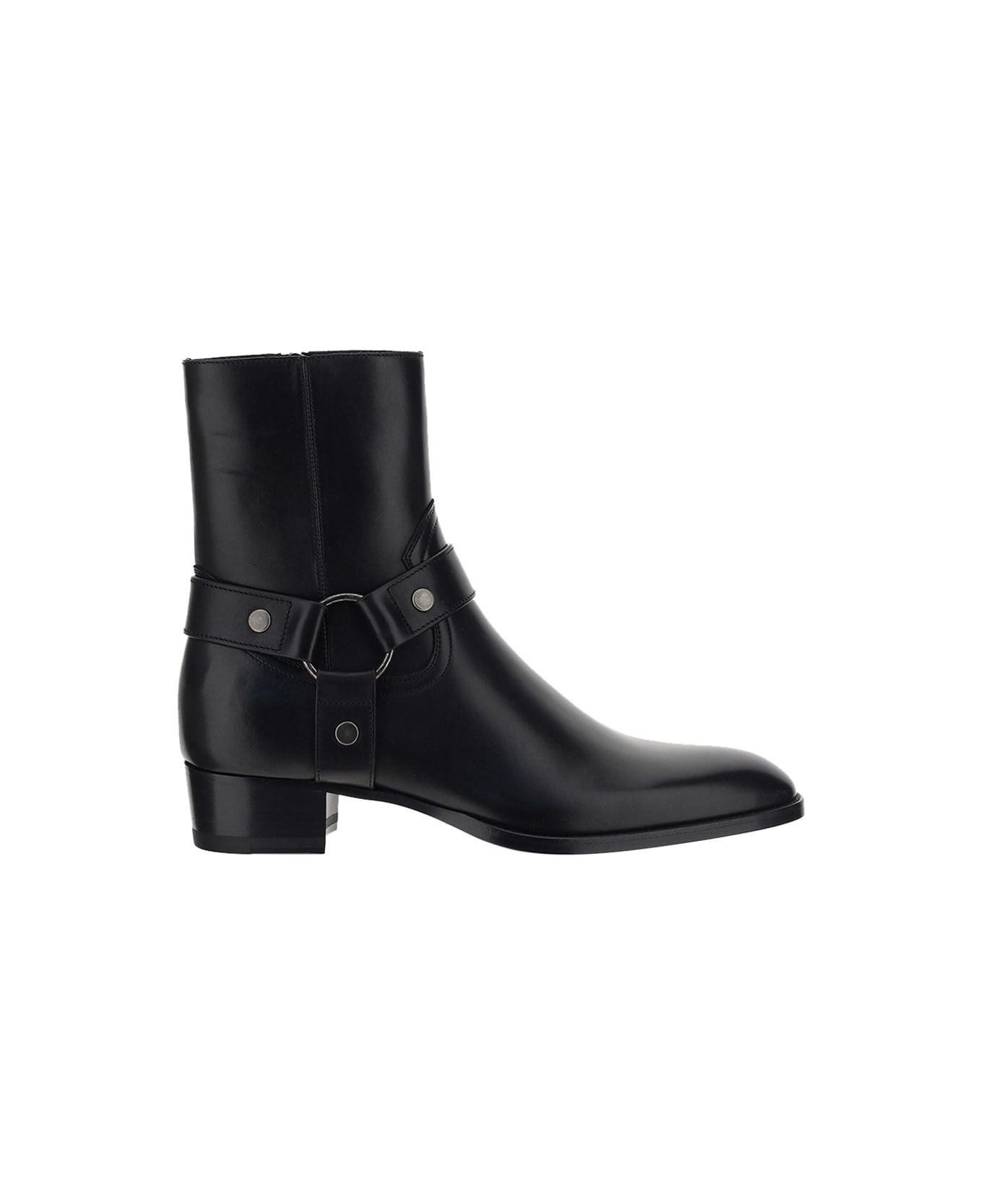 Saint Laurent Wyatt 40 Harness Boots - Black