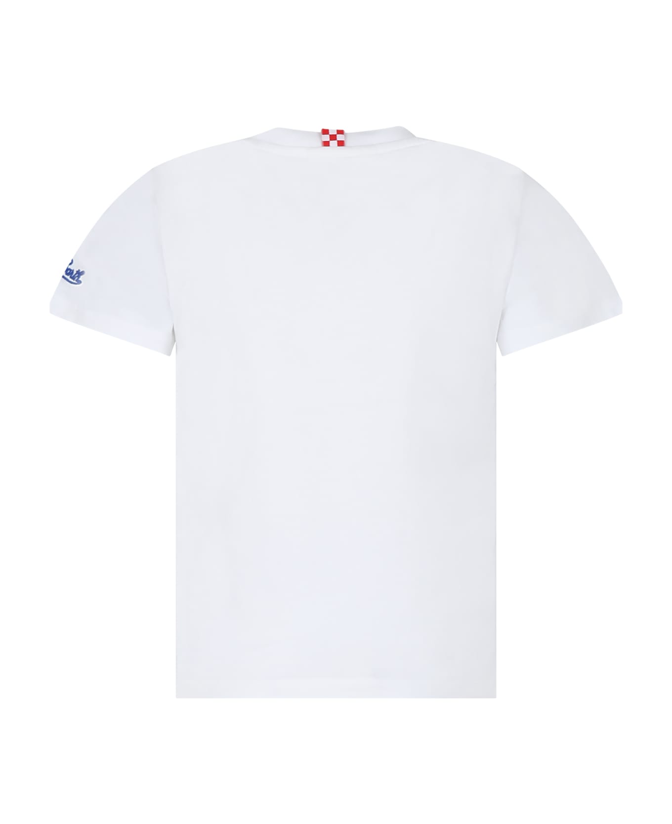 MC2 Saint Barth White T-shirt For Boy With Estathé Print - White