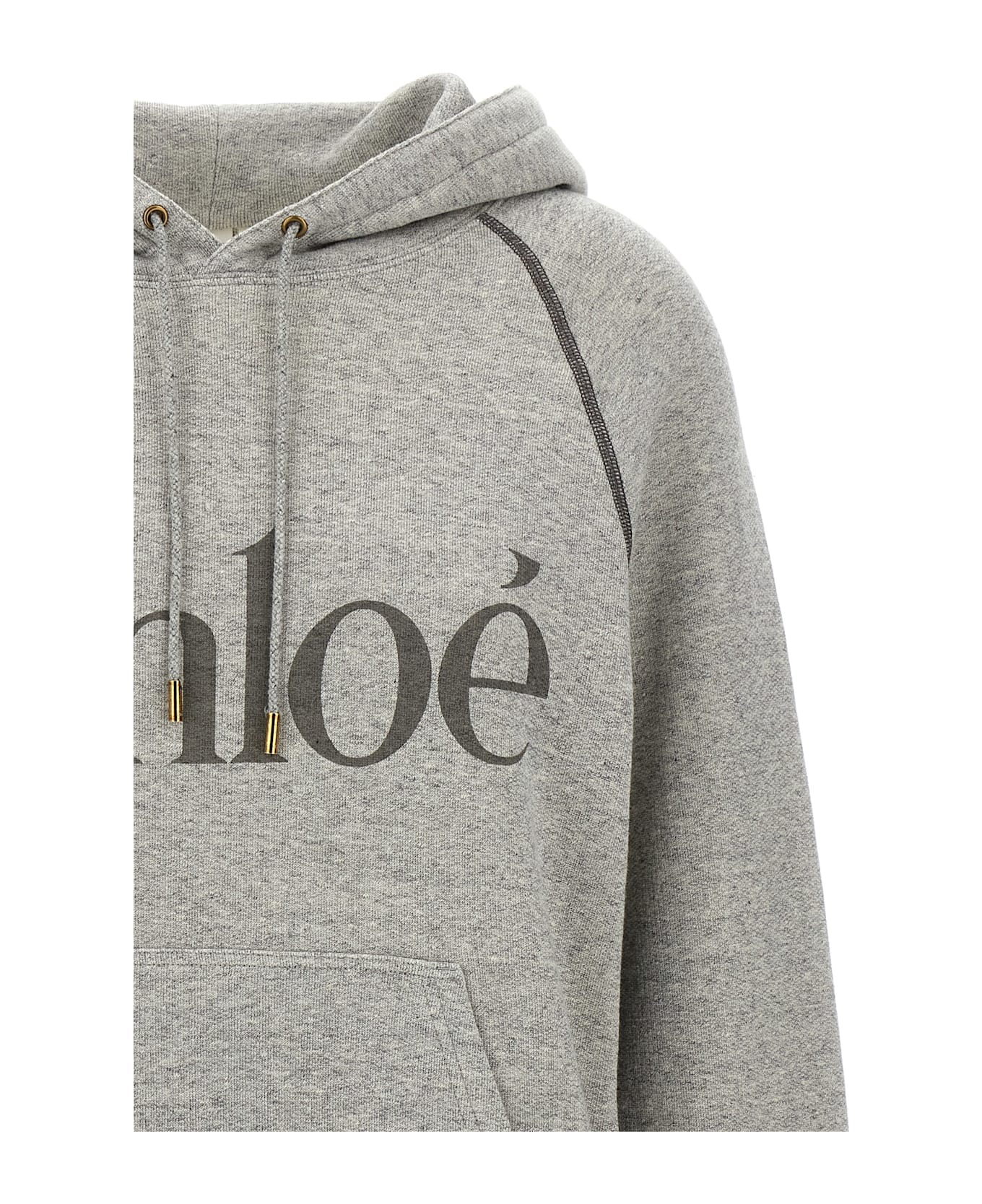Chloé Logo Hoodie - Gray