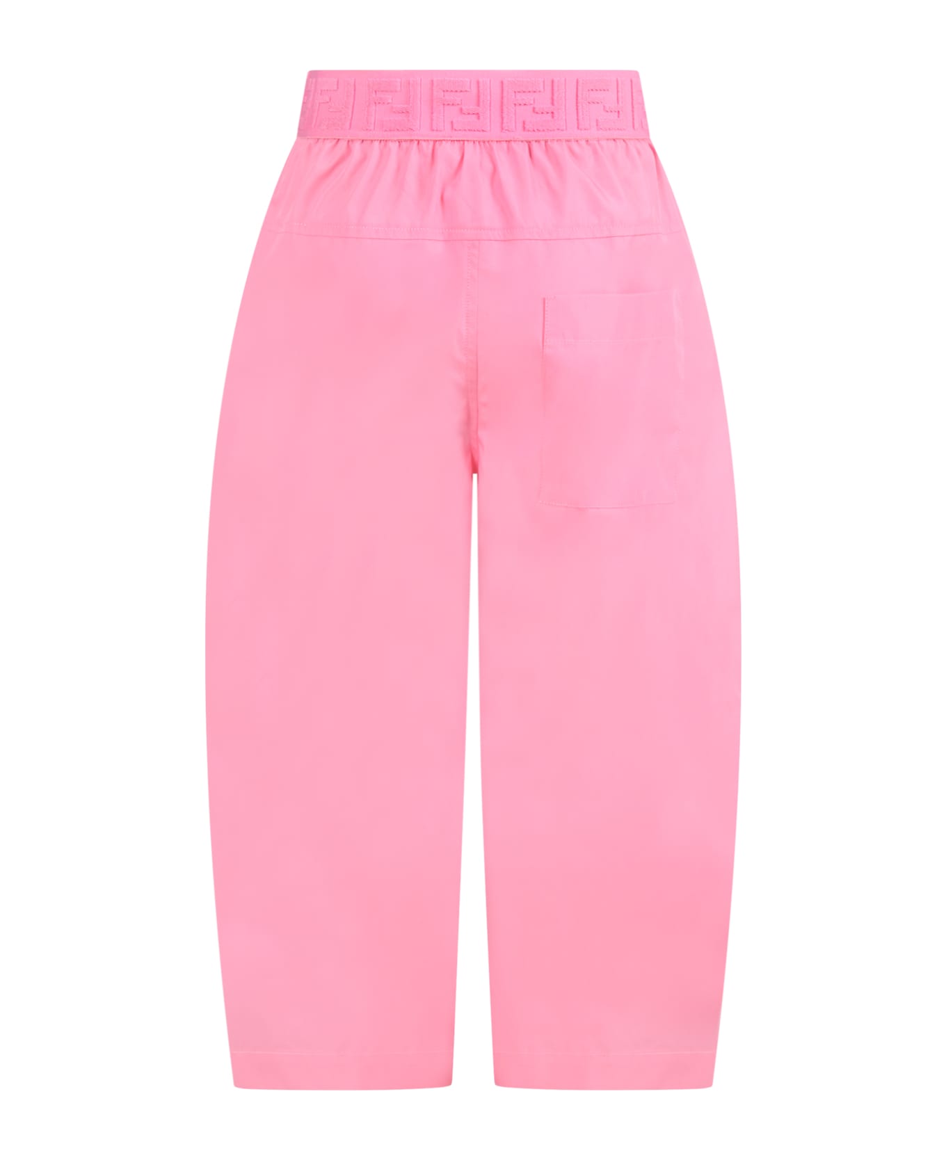 Fendi Pink Trouser For Girl With Double Ff - M Bubblegum