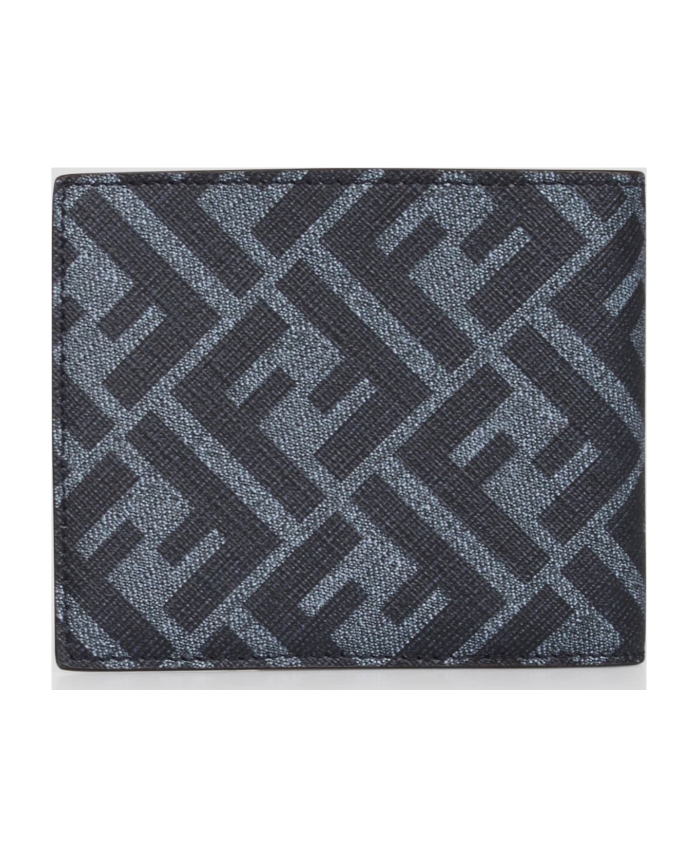 Fendi Diagonal Bi-fold Wallet - Blue