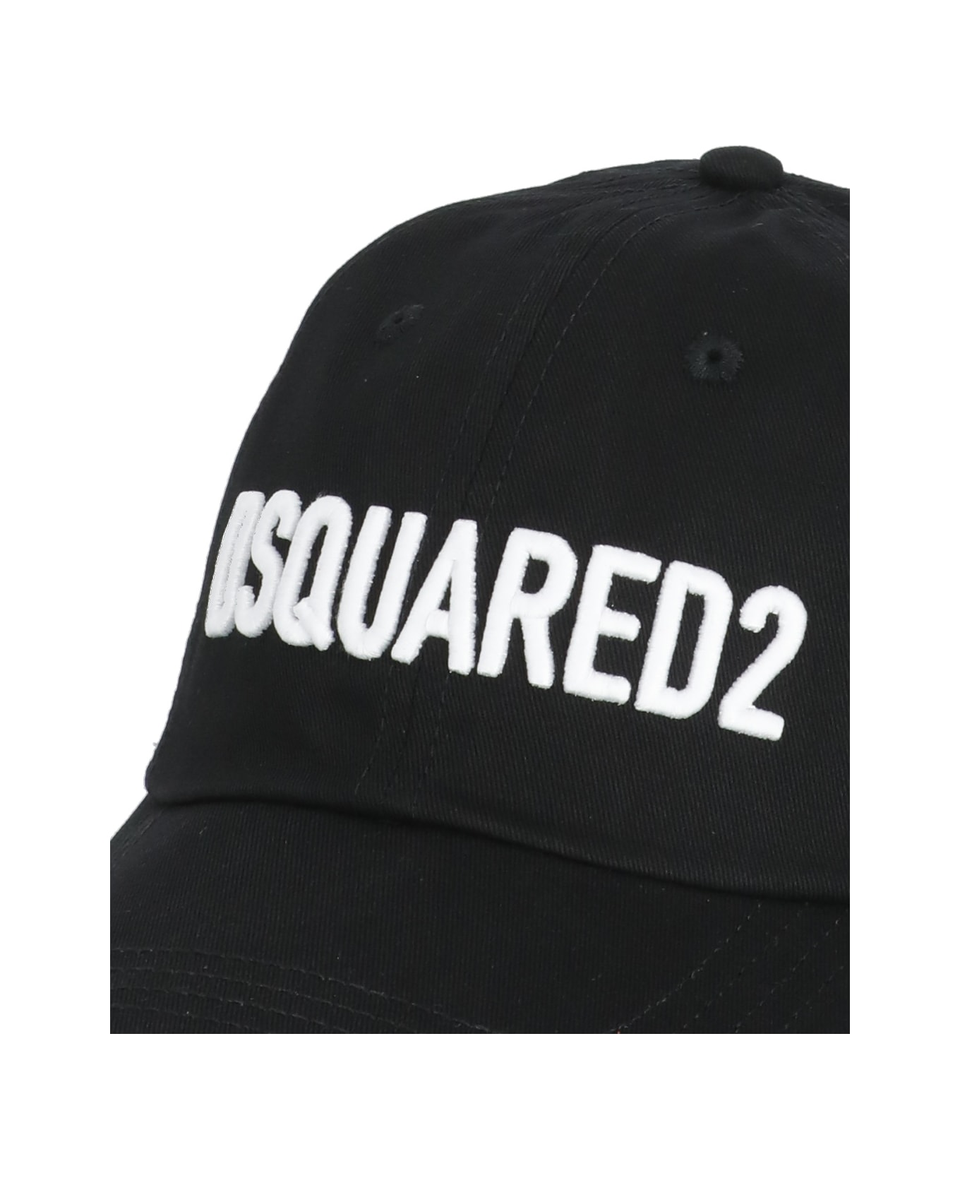 Dsquared2 Logo Embroidered Baseball Cap - Black