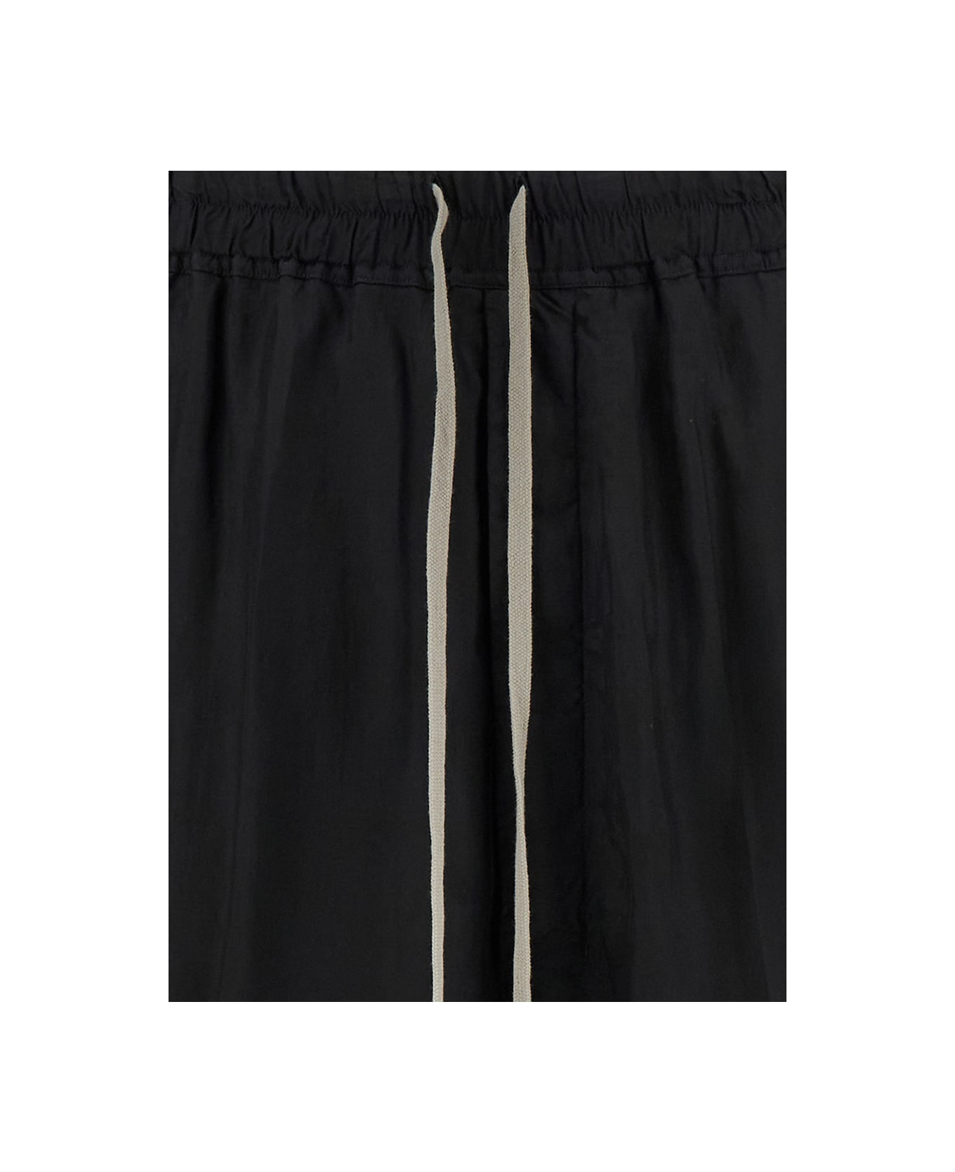 Rick Owens Rick's Pods' Trousers With Black Low Crotch In Rayon Man - Black
