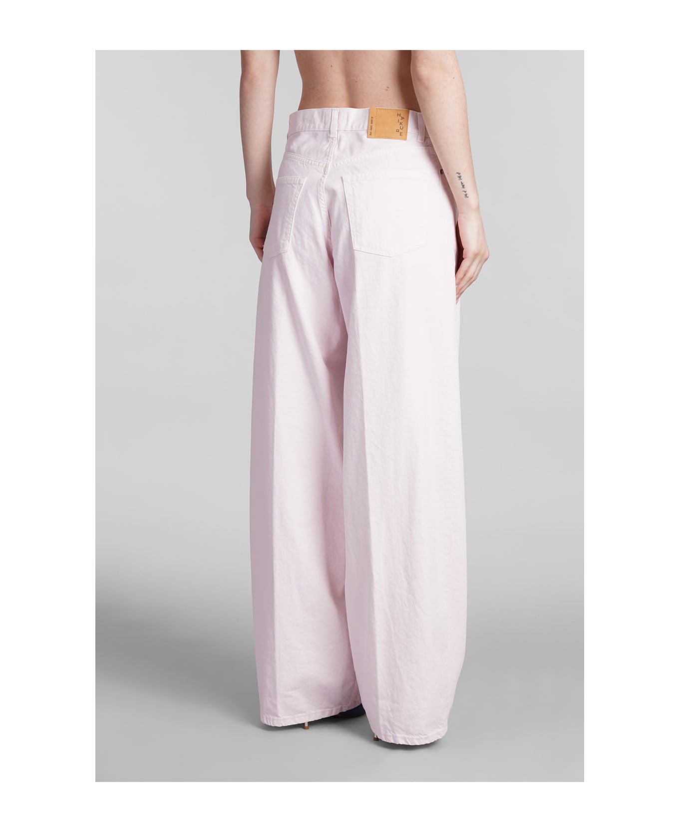 Haikure Bethany Jeans In Rose-pink Cotton - rose-pink